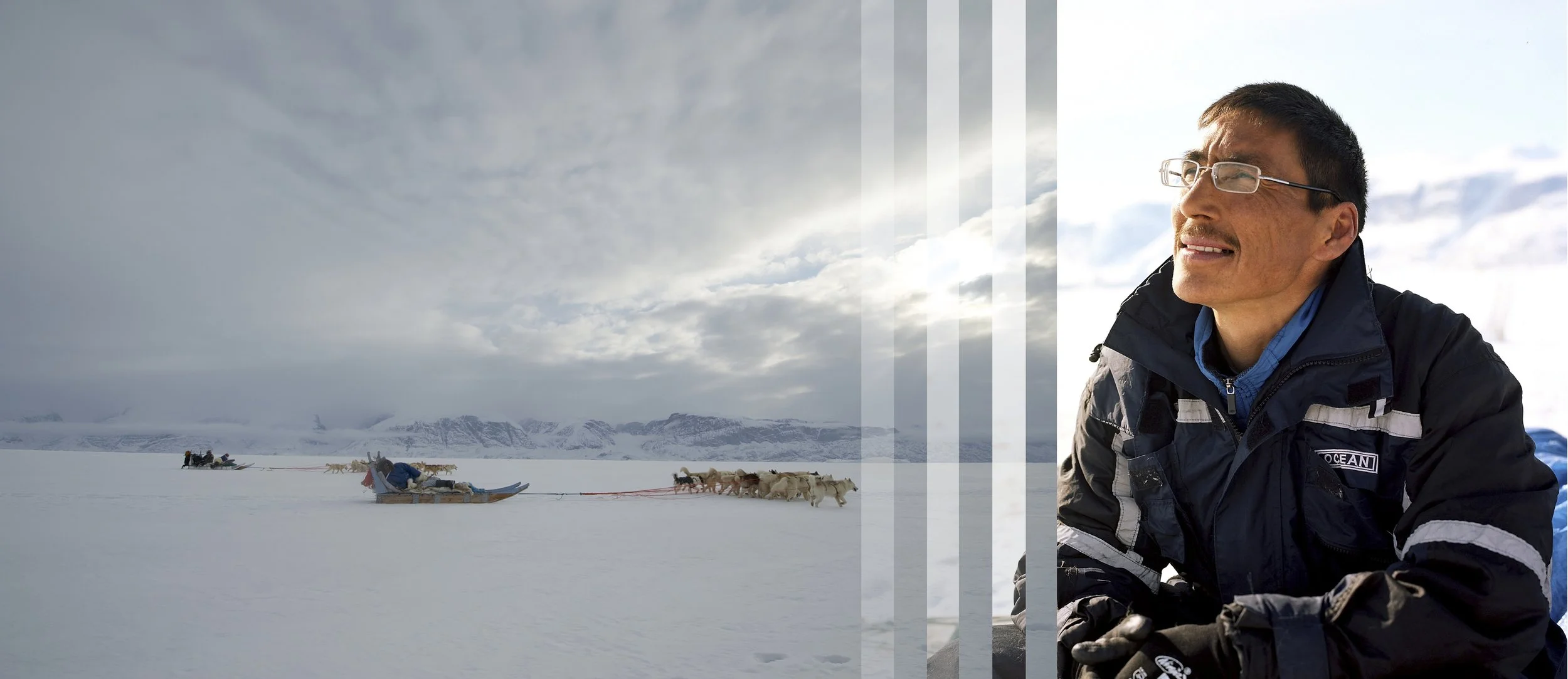 Greenlandic Hunter – One night in Uummannaq, 24+ of us from the Children’s Home returned from an overnight at a community six hours away by dog sled. Each dog sled is pulled by sixteen dogs and as we slid across the frozen sea, under the never ending