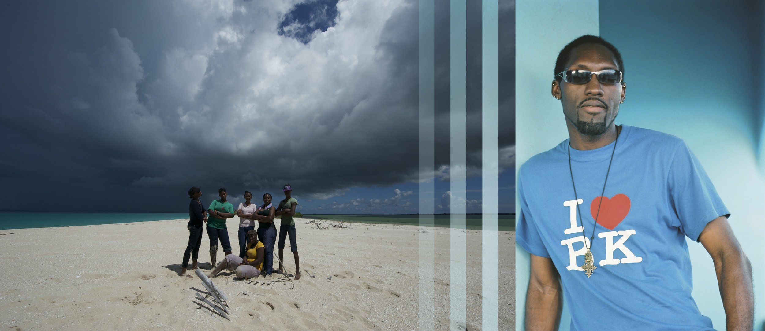 Barbuda Love – While working in Barbuda, the students and I travelled to the other side of the bay where a small sand bar surrounds and protects the vulnerable island of Barbuda. The Barbuda youth are resilient students, posing with their arms crosse