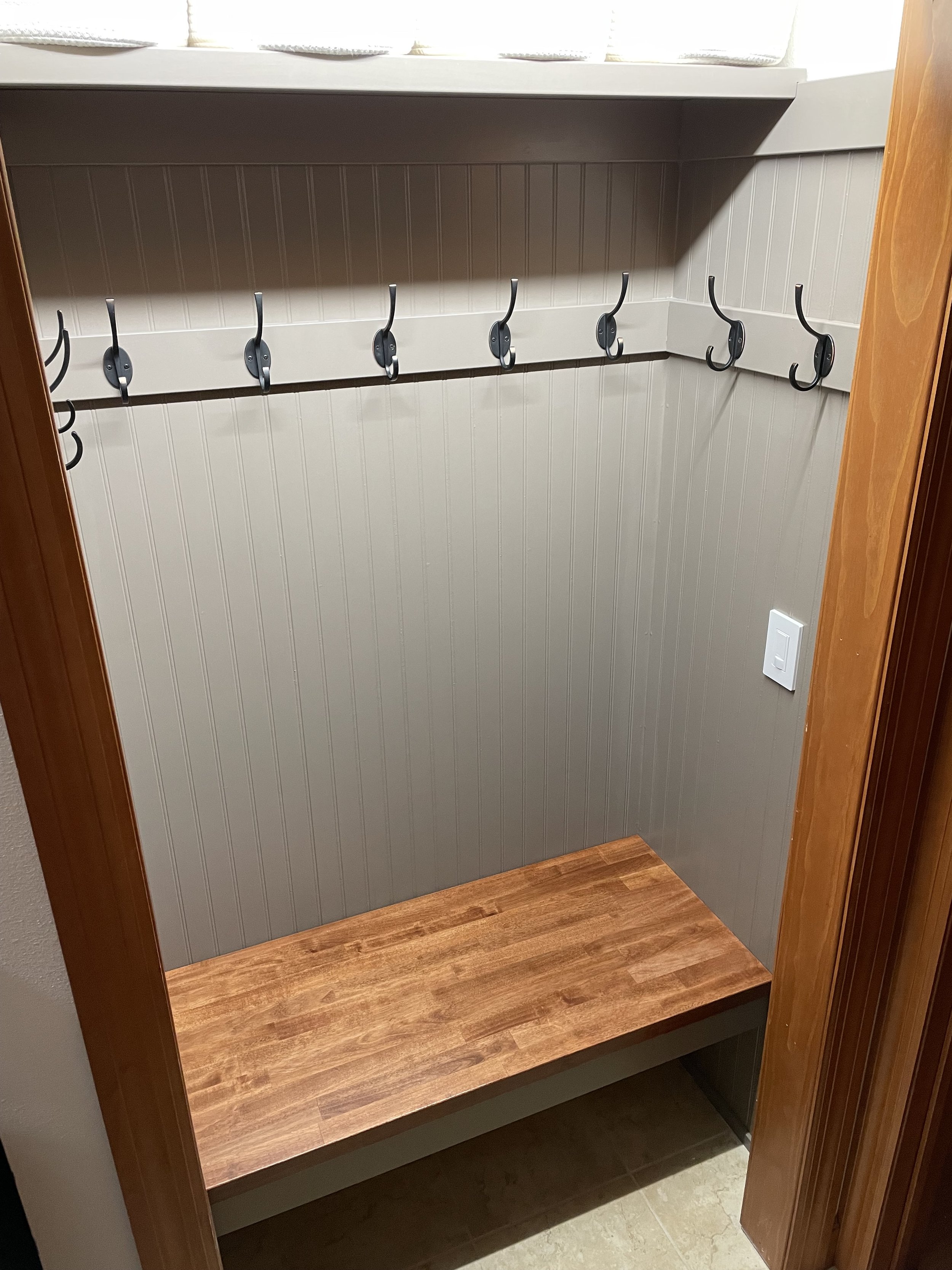Closet Conversion to Bench