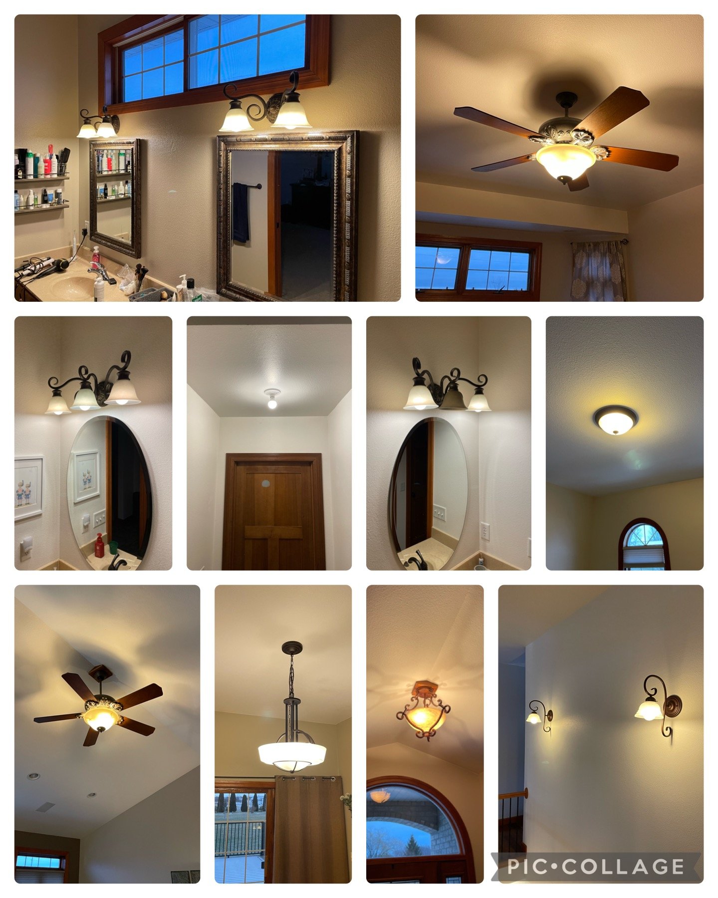 Full Home Light Fixture Swap - Before