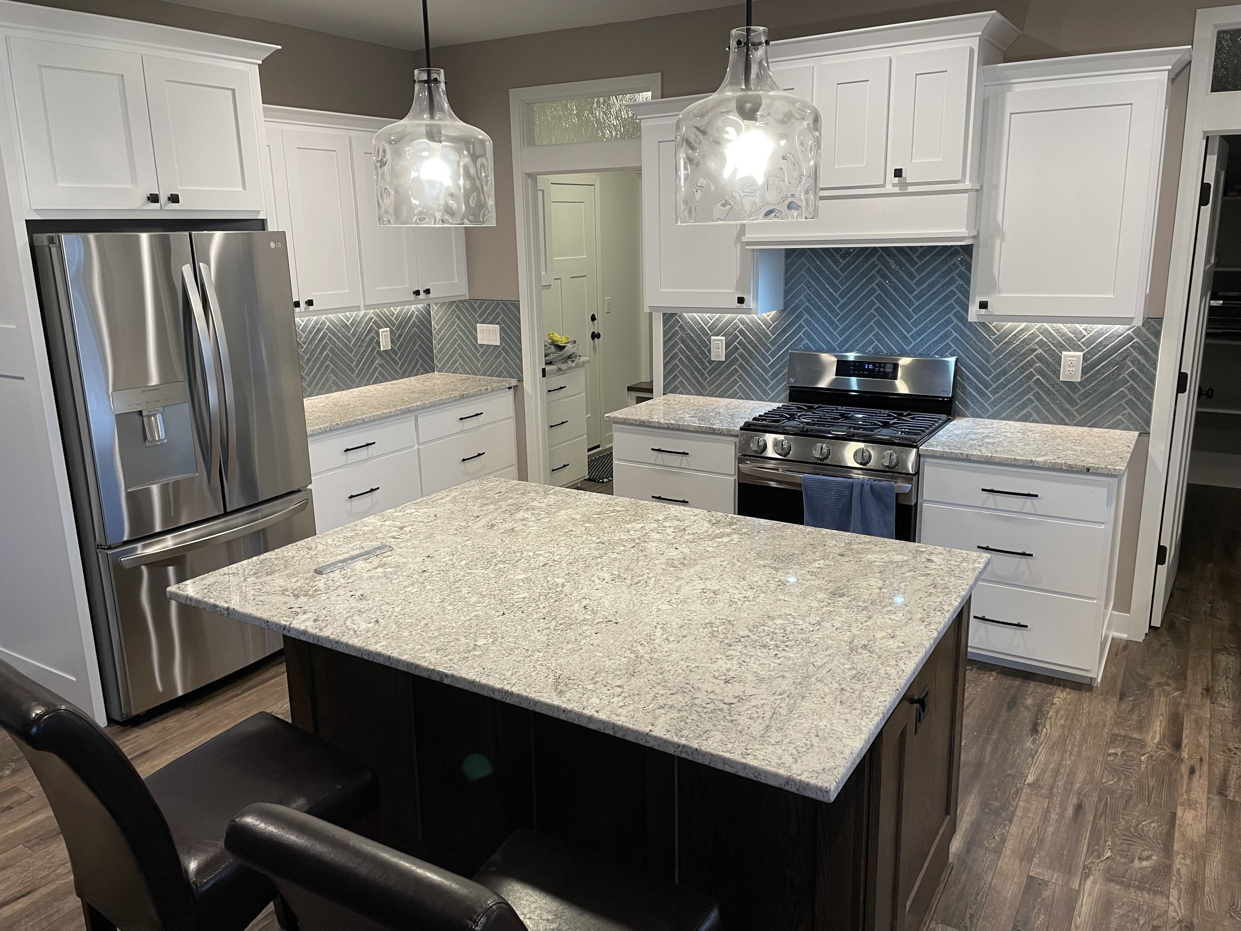 Herringbone Tile Backsplash