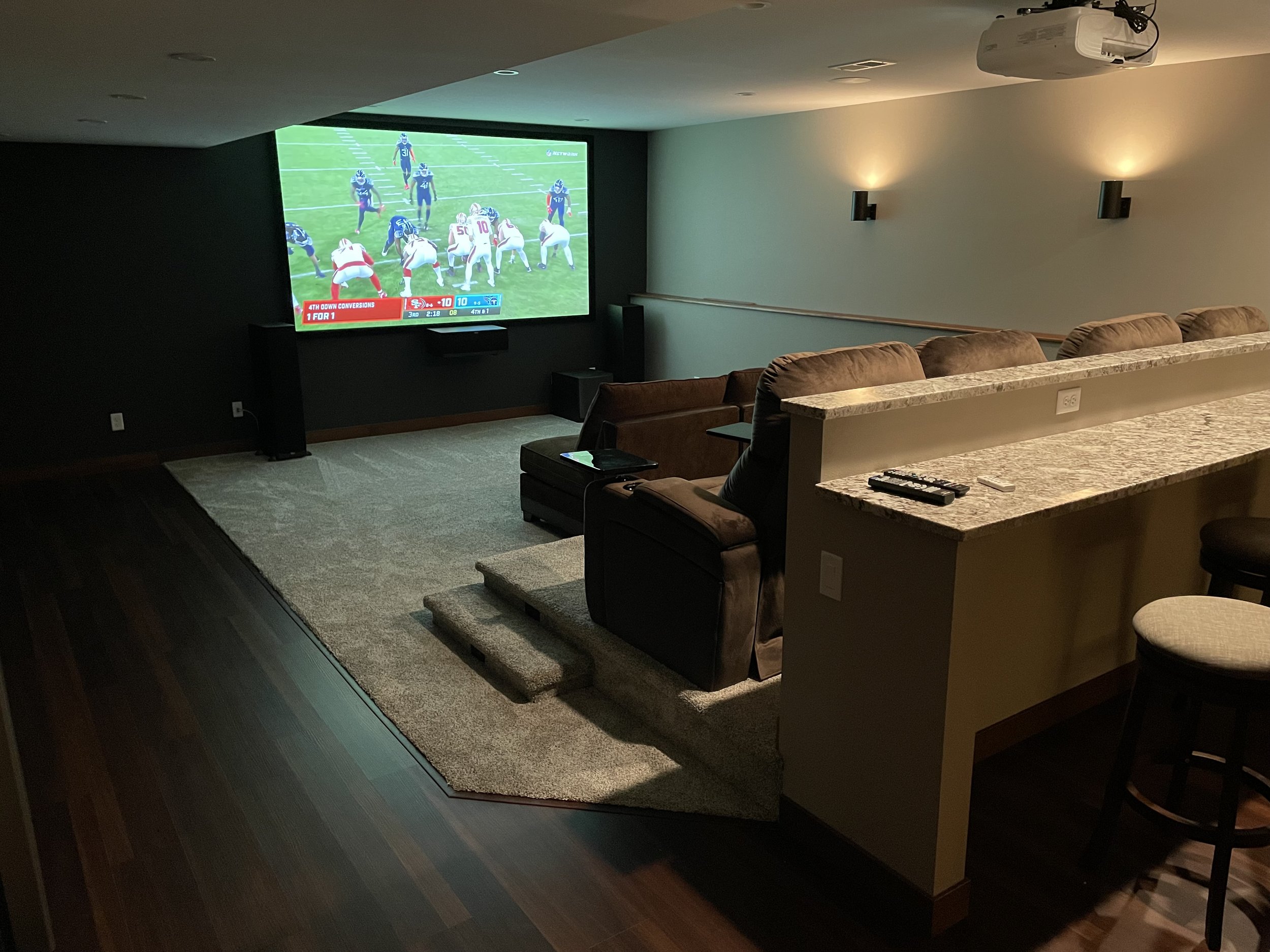 Basement Finish - Custom Theater Seating
