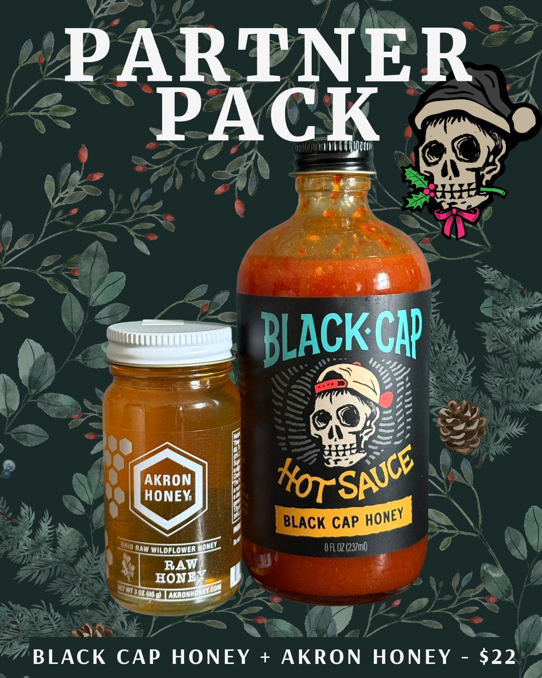 Partner Pack - Black Cap Honey + Akron Wildflower Honey