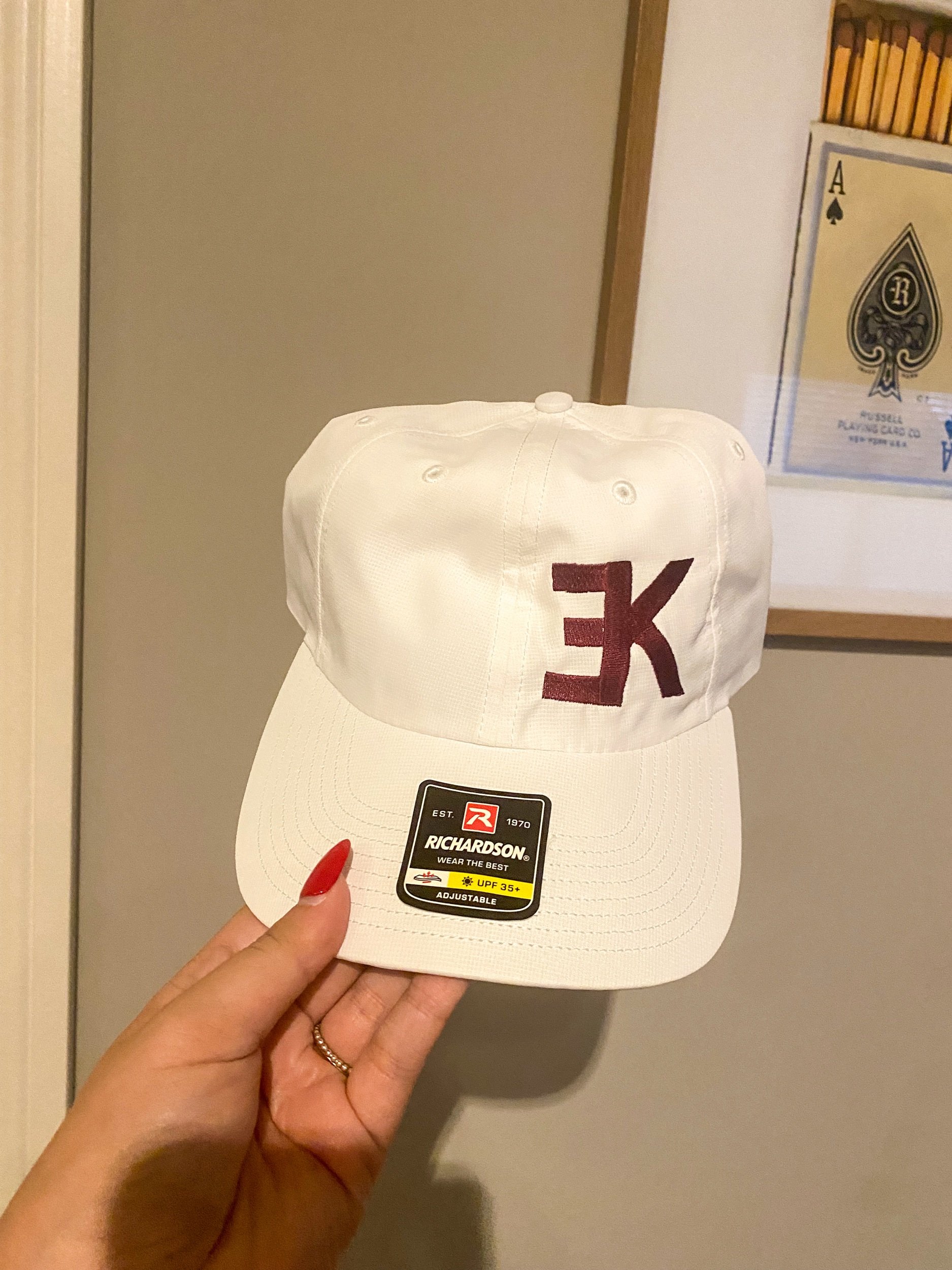 White EK Brand Hat - Richardson 220