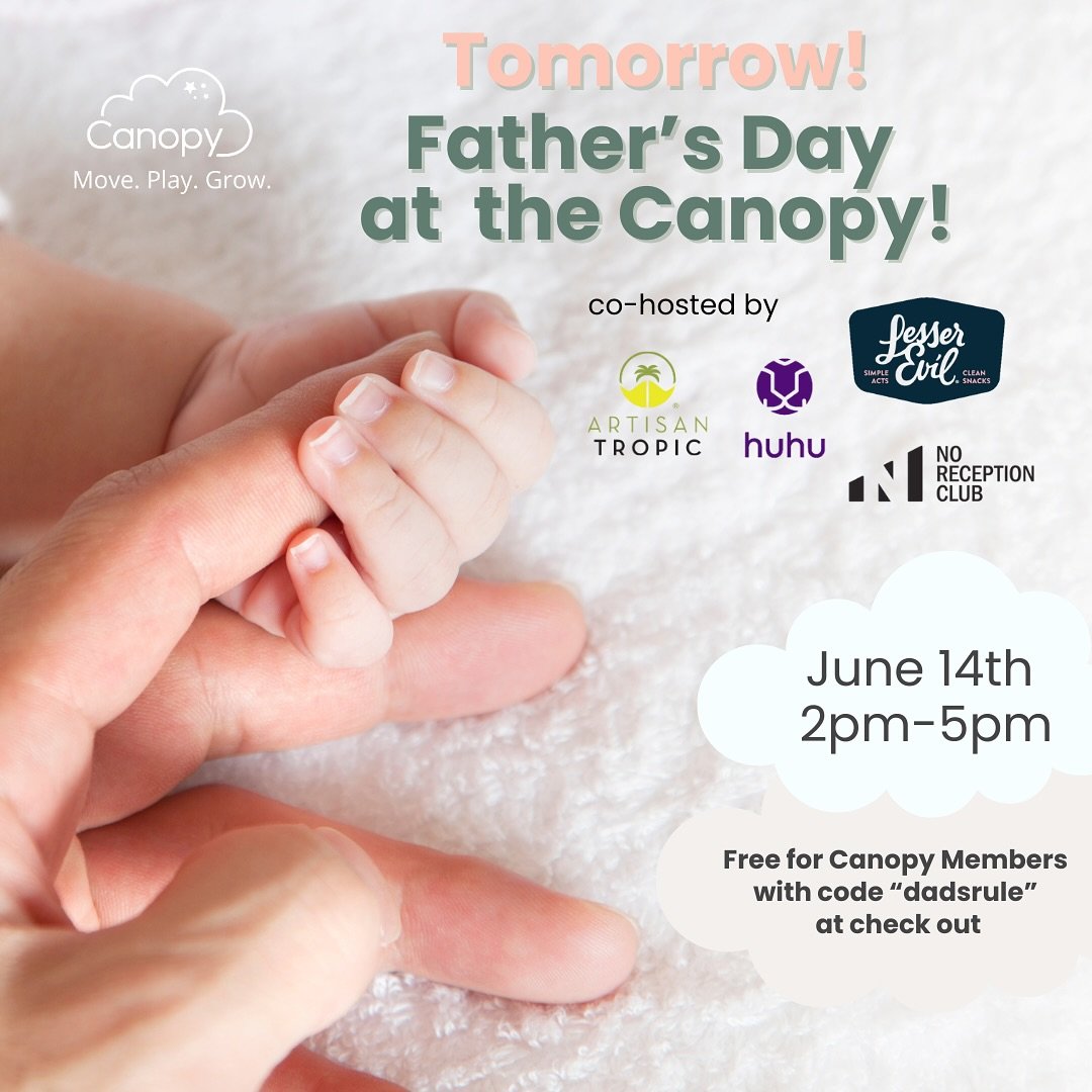🎉 Celebrate the amazing dads and father figures in our lives! 🎉
⠀
Join us for our Father&rsquo;s Day Party at Canopy:
⠀
🗓 When: Saturday, June 14th | 2-5pm
📍 Where: Meet us at Marsha P. Johnson Park (look for the Canopy sign) at 2pm for a quick d