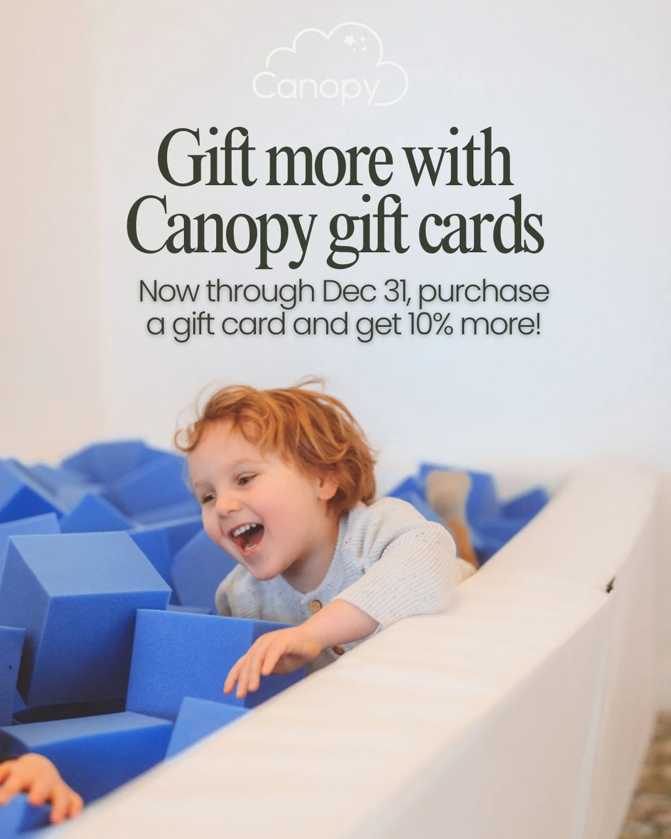 Looking for the perfect present? 🎁 ✨
⠀
Canopy gift cards don&rsquo;t need wrapping, shipping, or math to guess a size. For a limited time, we&rsquo;ll top them up with +10% extra 👇
&bull; $100 &rarr; $110
&bull; $250 &rarr; $275
&bull; $500 &rarr; 