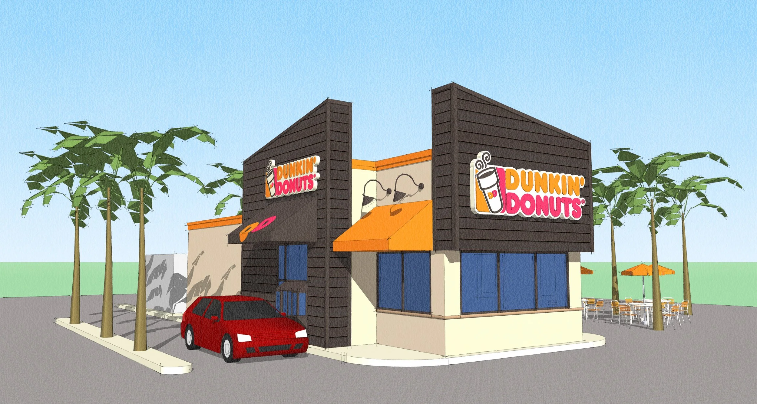 Dunkin Donuts Renderings