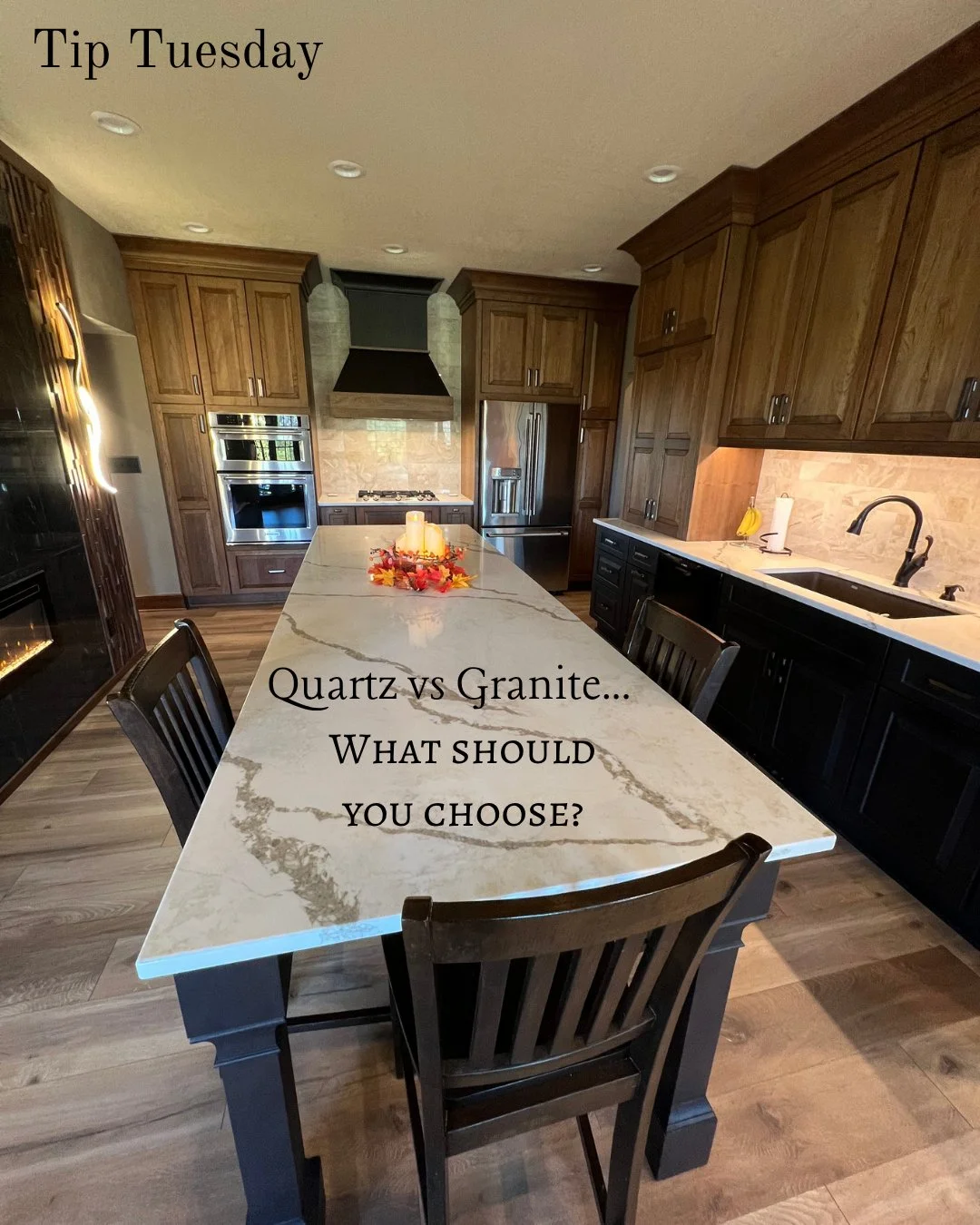 Quartz vs Granite&mdash;this is one of the most common questions I get.

And honestly&hellip; there&rsquo;s no &ldquo;right&rdquo; answer.

It really comes down to how you live in your space.

Quartz is great if you want something low maintenance and