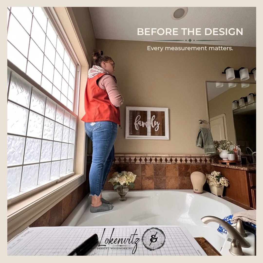 Before the design comes the details. 📐

Great spaces don&rsquo;t start with finishes, colors, or cabinetry. They start with understanding the space&mdash;and that means measuring everything.

Windows, walls, ceiling heights, plumbing locations, elec