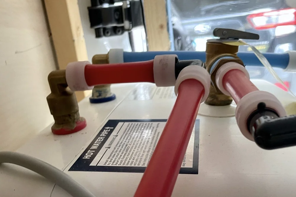 Water heater connections