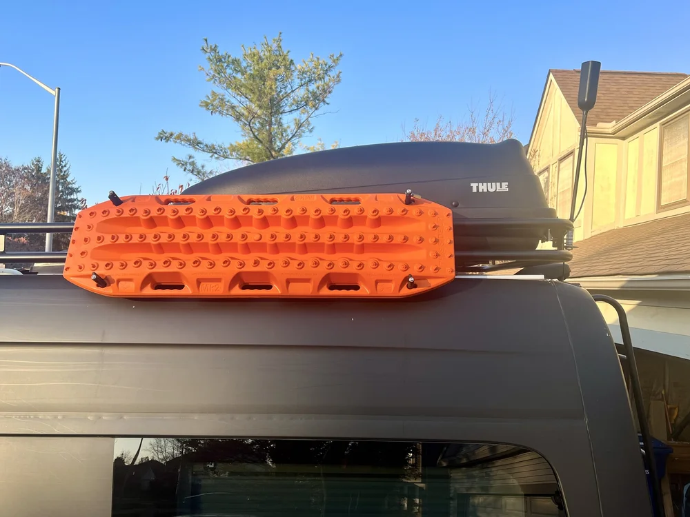 Maxtrax recovery boards on the van