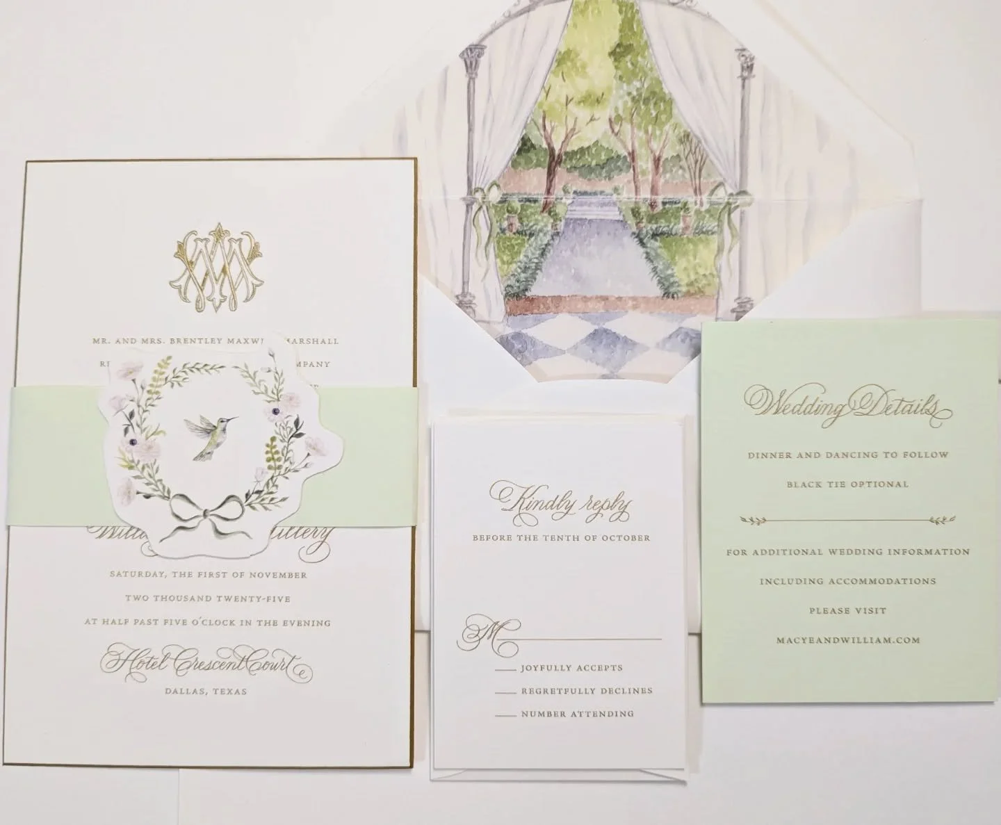 Loved writing calligraphy for this beautiful invitation suite! 🤍 

Julie with @aperfectpair_sa is always a JOY to work with, and she had such lovely artwork for these pieces by @allisonhayesart 😍Printed by the wonderful @arzbergerstationers ✨ look 