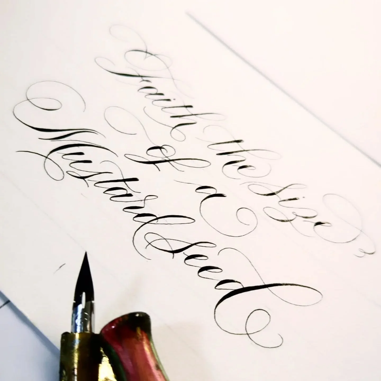 The sweetest Christmas gift ...my client placed her baby's 5 WEEK ultrasound picture at the top of the piece. So tiny, yet so real and alive. A reminder that God heard her prayers for a precious baby! 🤍 

#jennifercalligrapher #customcalligraphy #po