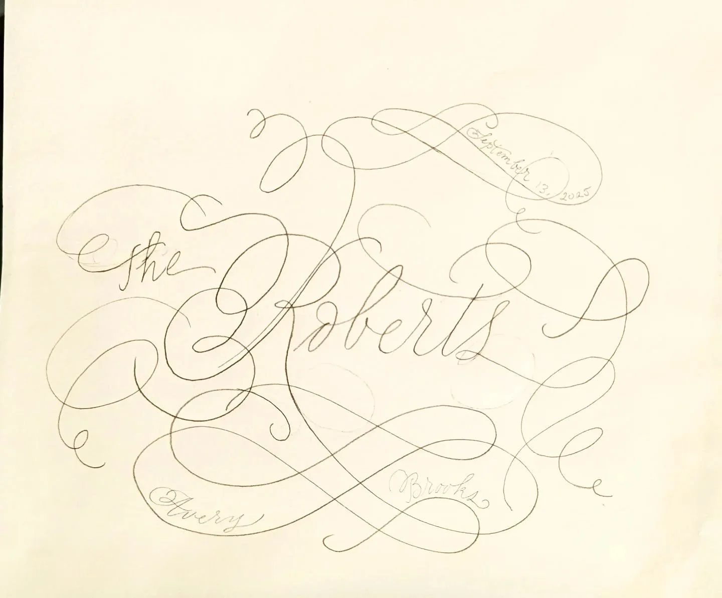 ✏️Memory from one year ago today - when I started the initial pencil sketches for this dance floor design. 

From pencil to ink to digital... To such a lovely final design for the bride and groom! 

Absolutely loved this. 😍🤍

#jennifercalligrapher
