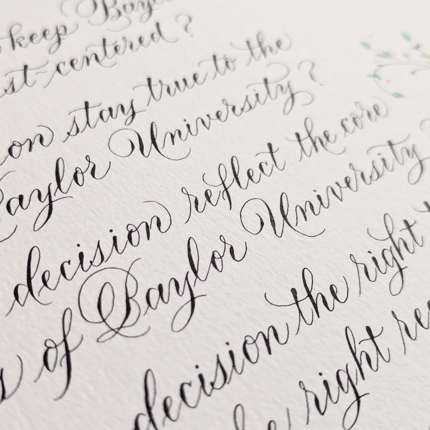 It was a pleasure to work on a special commissioned piece for Dr. Livingstone 💚💛 I loved incorporating tiny touches of green and gold to this thoughtful quote. 

Canson watercolor cold press paper. Black sumi ink and Nikko G nib. Derwent metallic w