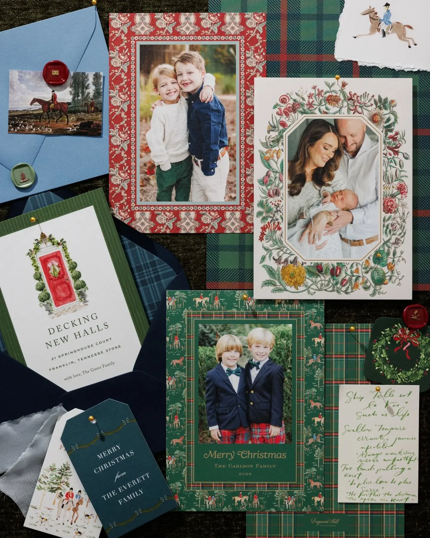 🎄🎀✨So in love with the new holiday collection from Dogwood Hill! ✨🎀🎄 

From post cards, to gift tags, beautiful photo cards, sweet oval designs, recipe cards, paper placemats, notepads, and so much more... This is a beautiful collection, designed