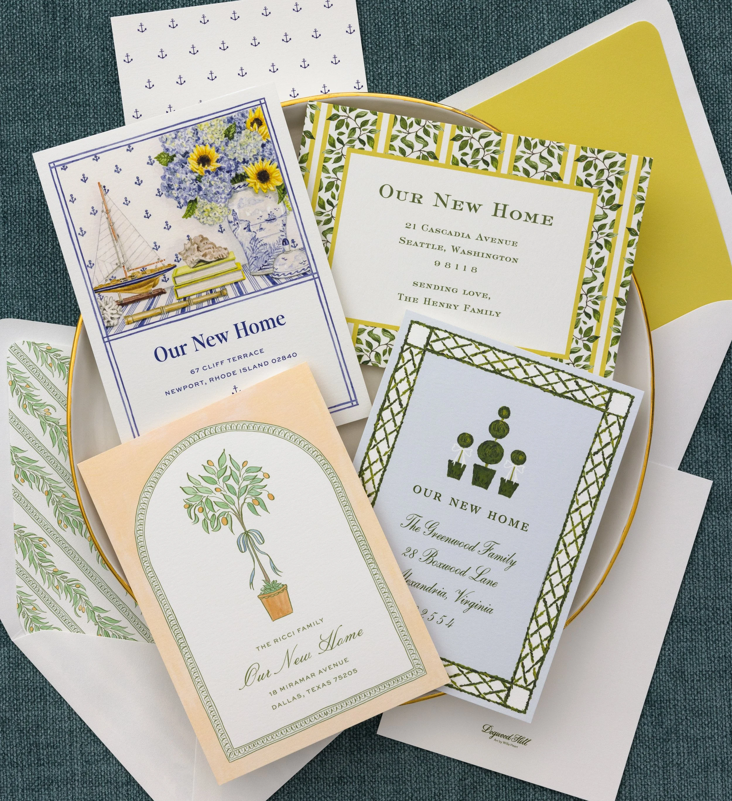 Moving announcements cards for new home, waco texas, stationery, custom cards