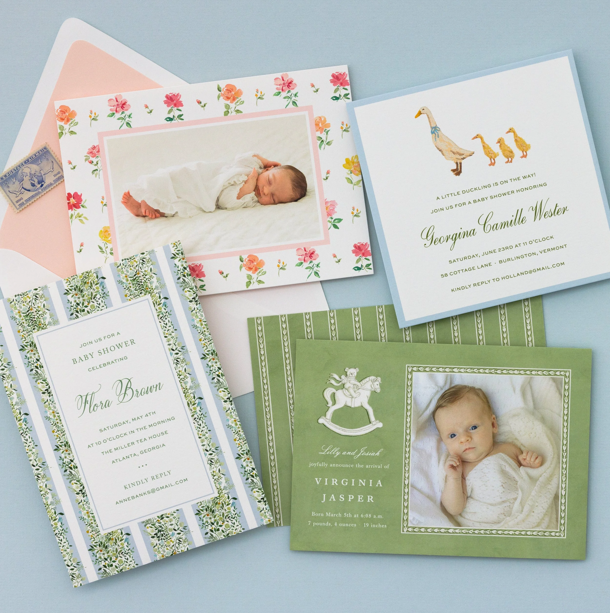 new baby announcement. waco stationery