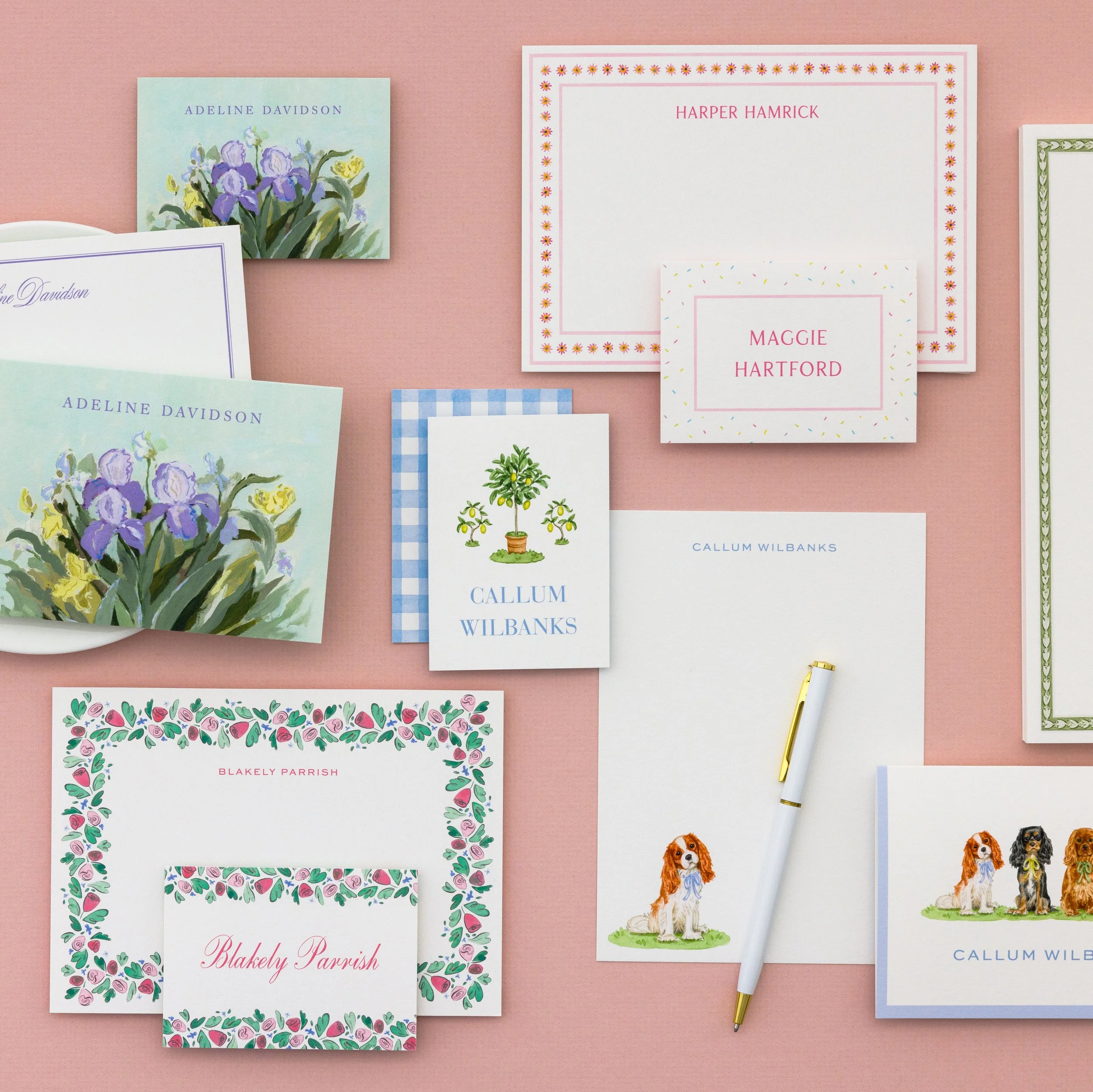 business cards, personalized stationery, custom cards, waco tx, jennifer calligrapher