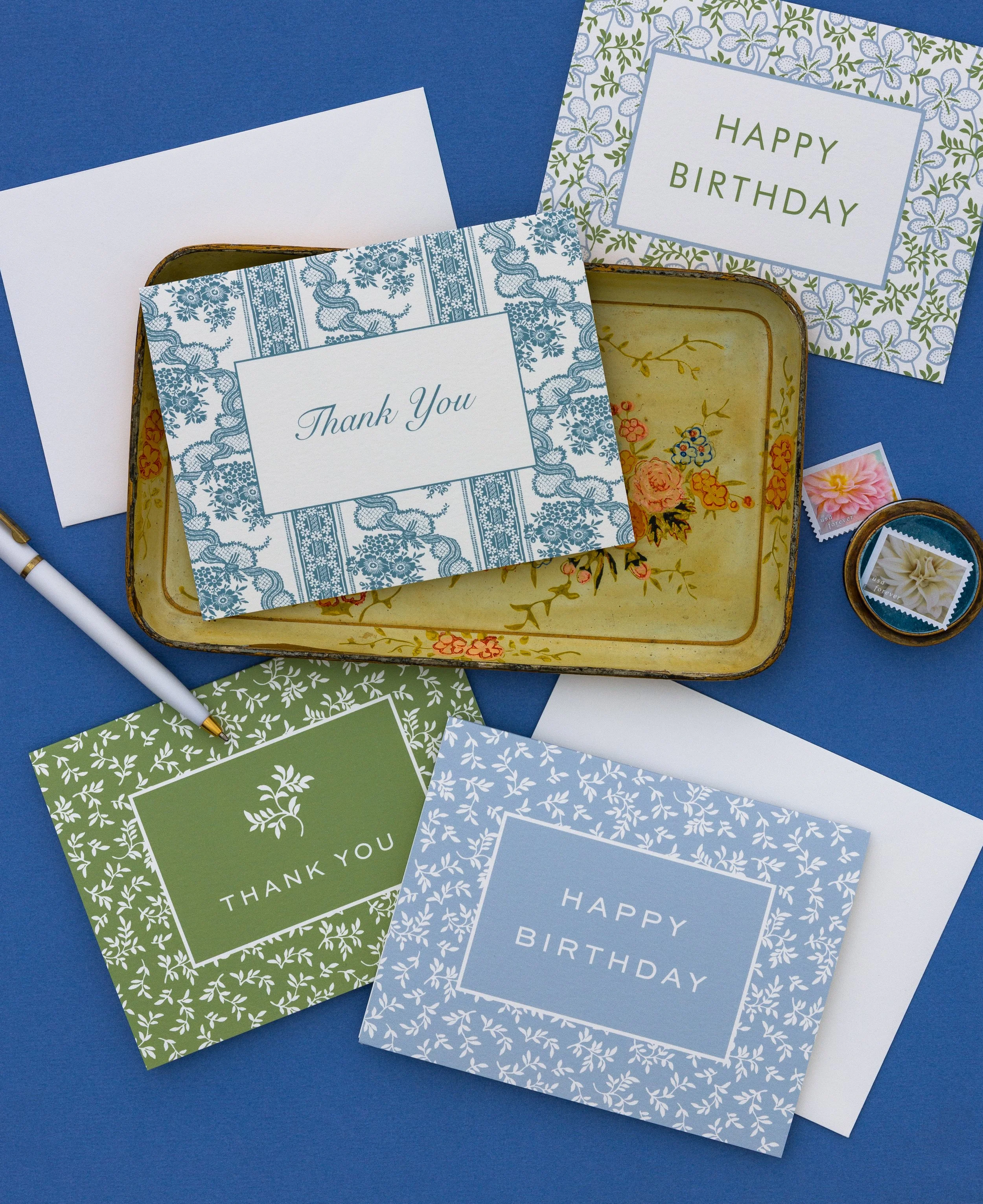 Thank you cards and greeting cards