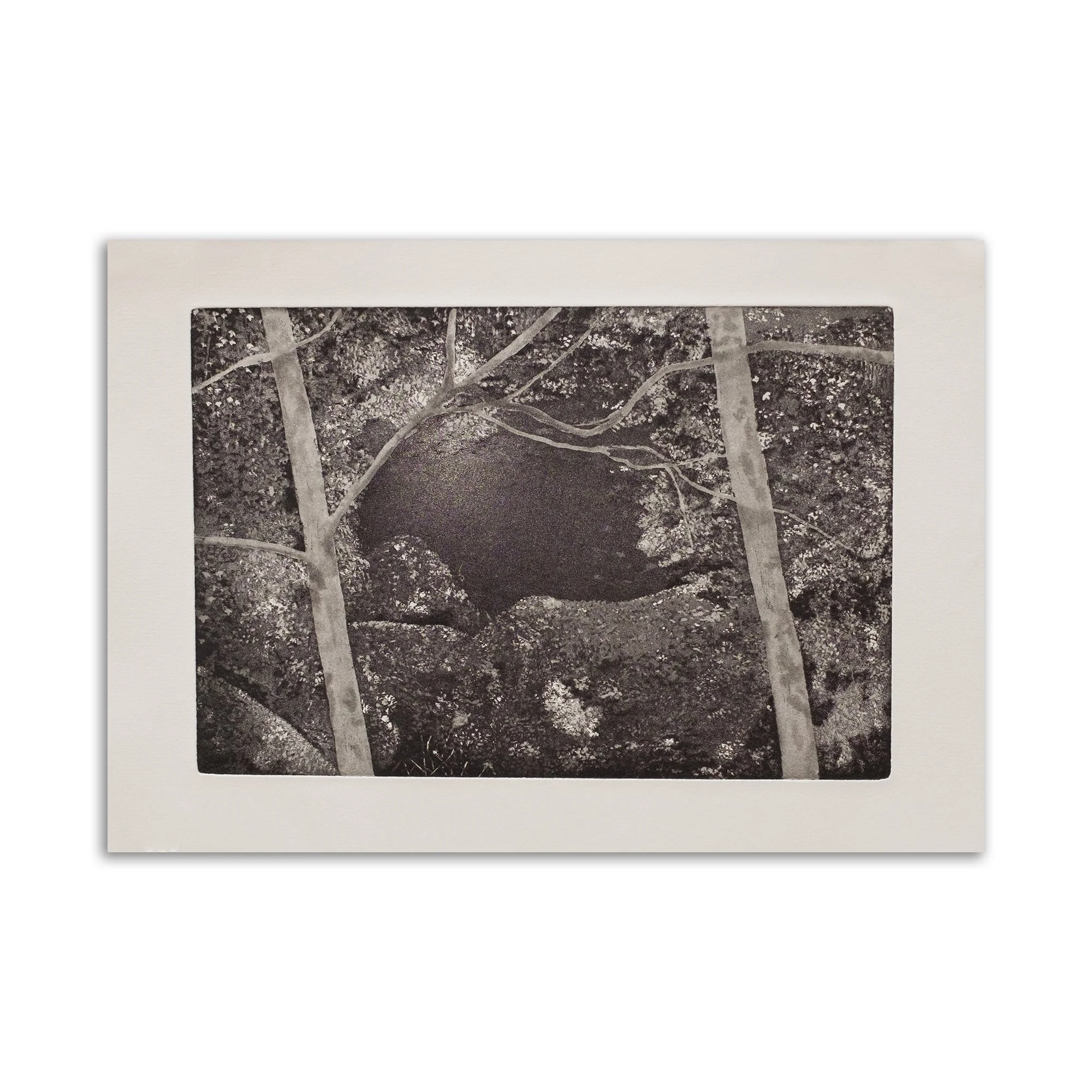 Aquatint and etching engraving by Rocaline