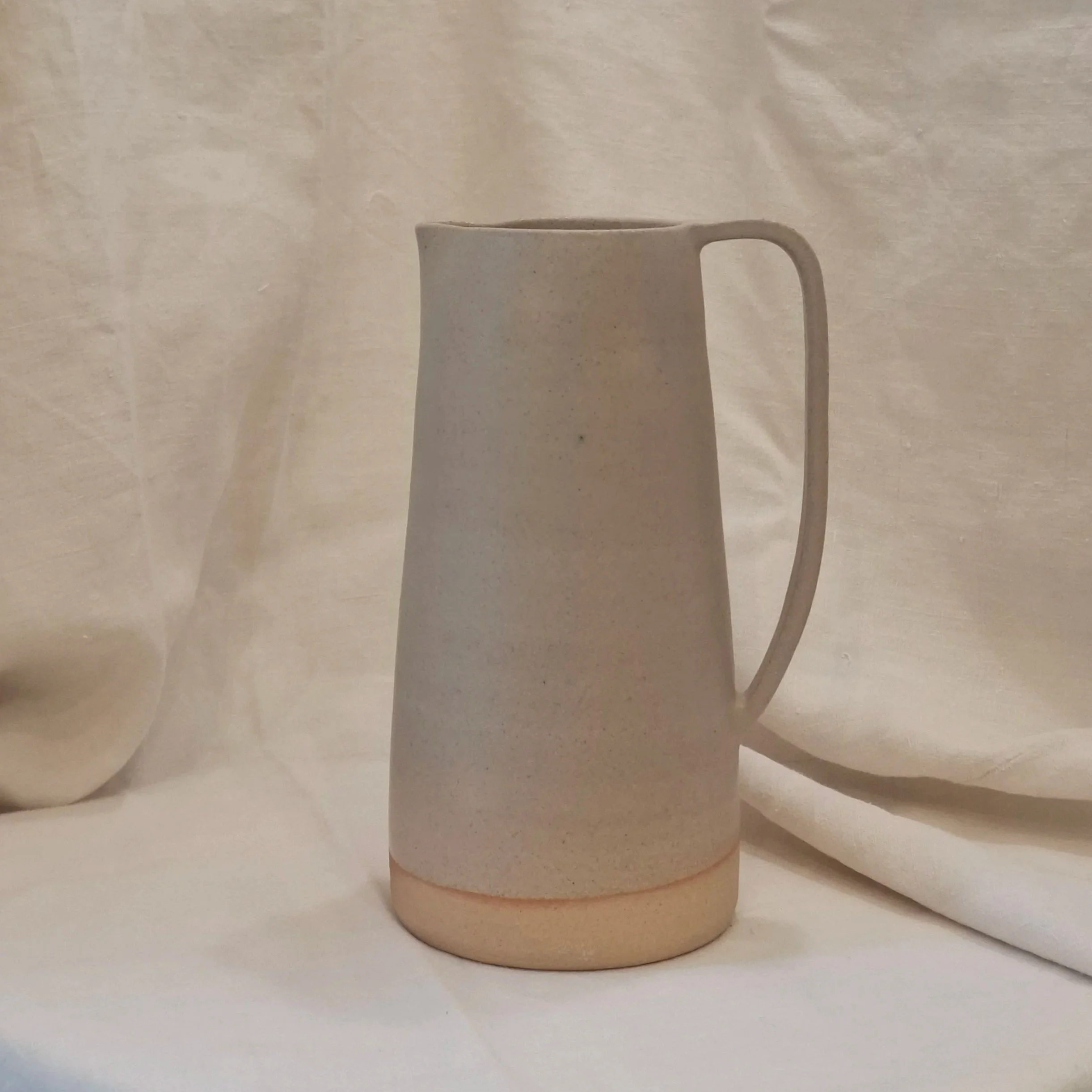 Sand stoneware jug by Rita Zorro