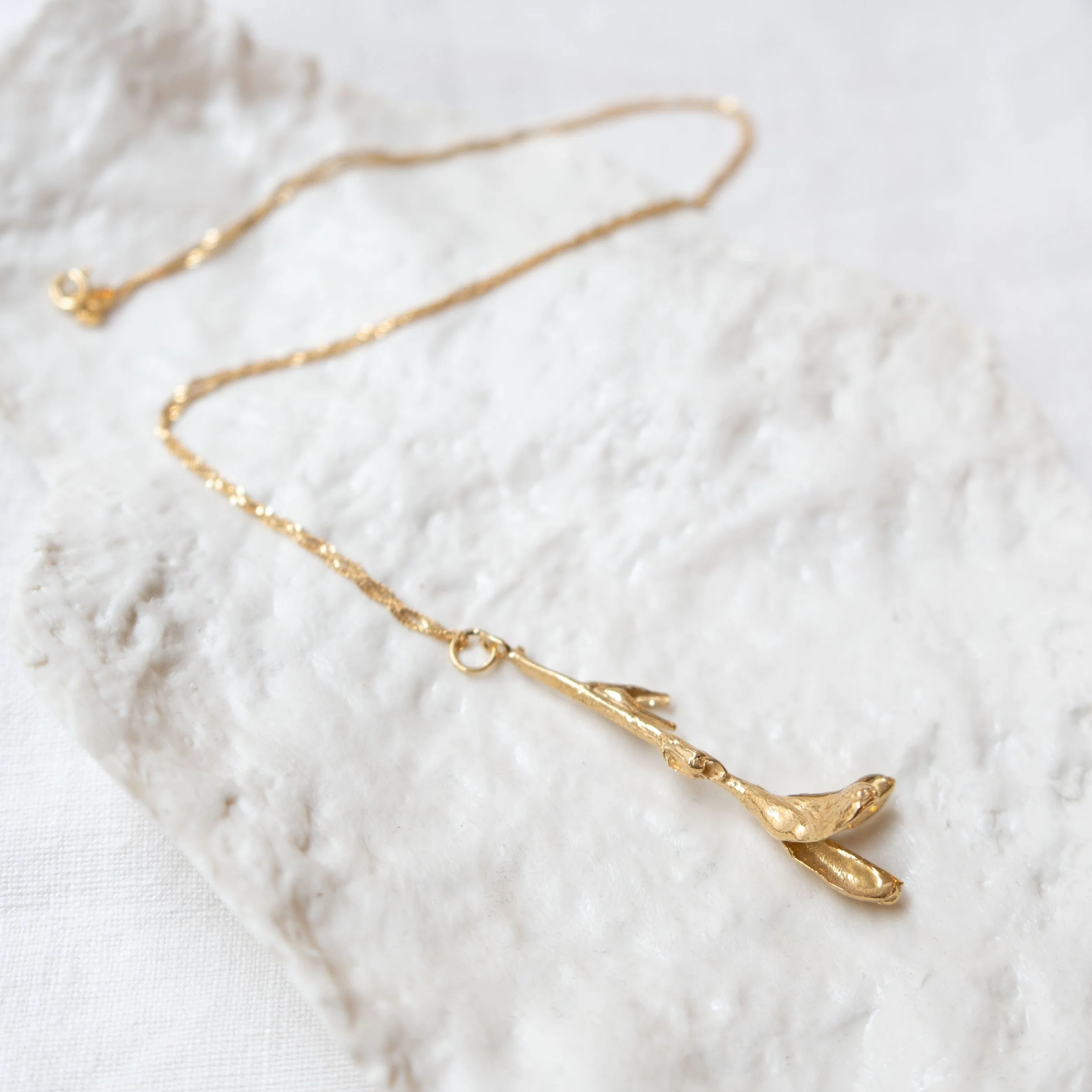 Gold plated silver Open to Life necklace by Amuleto