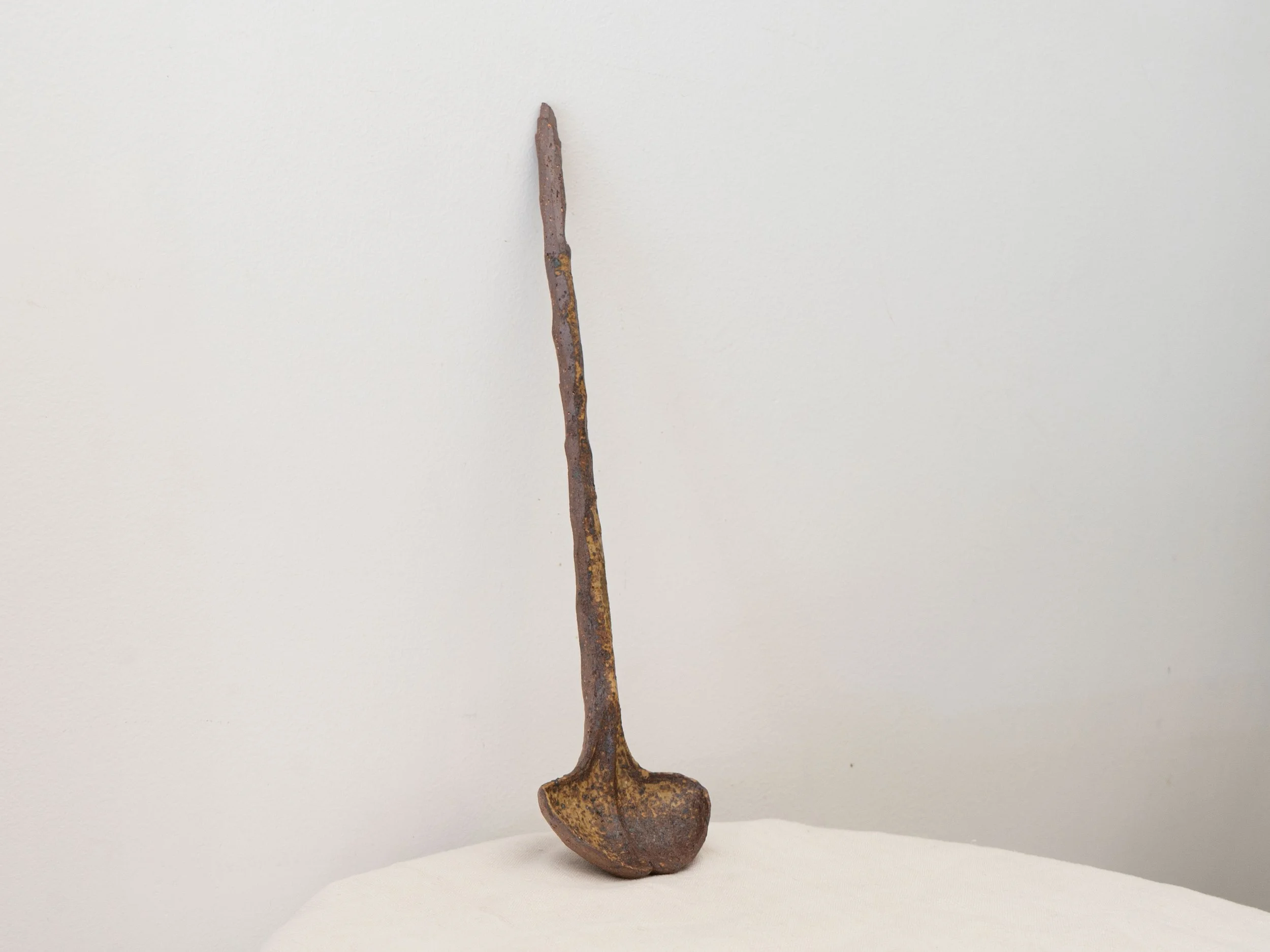 Handcrafted textured stoneware utensil by A Galaricha