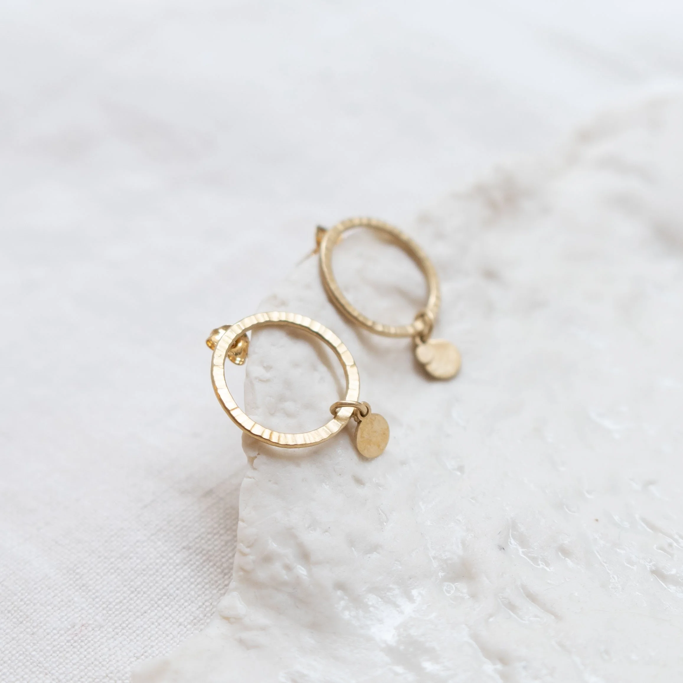 Gold plated silver, Maria stud earrings by Amuleto