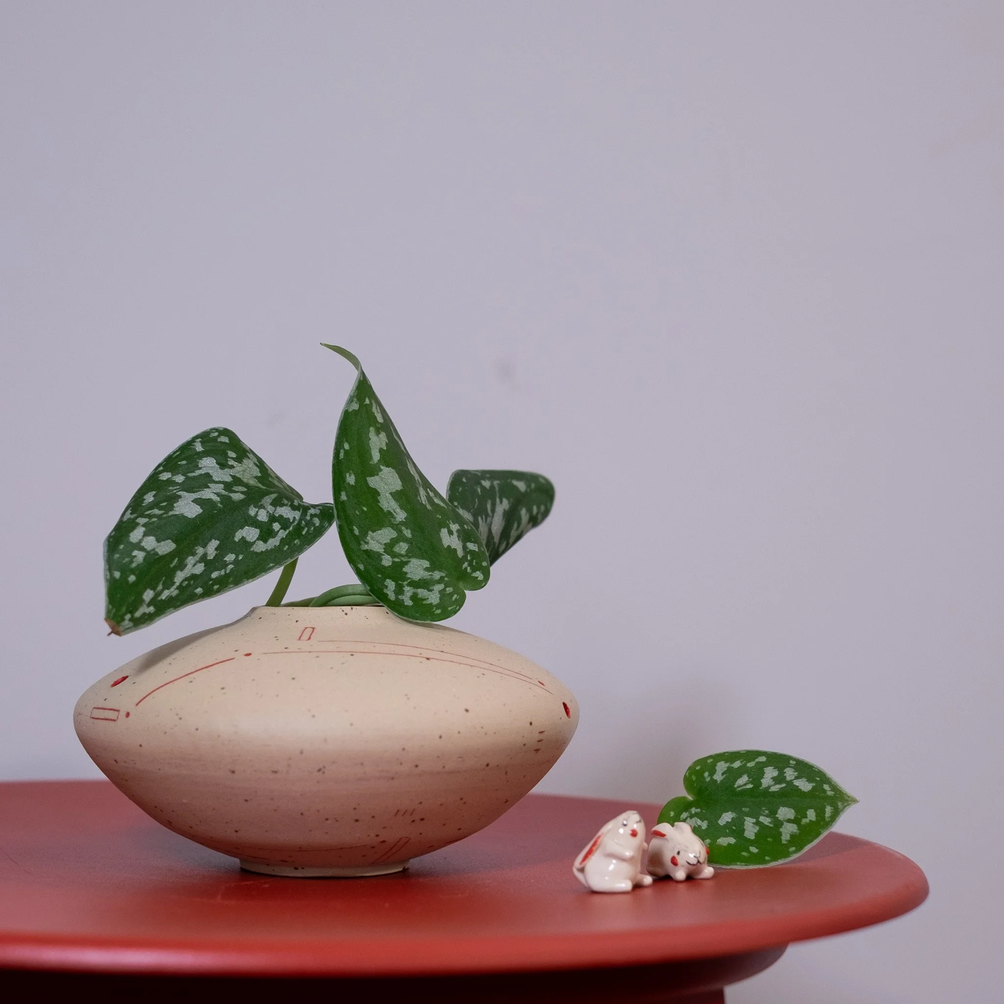 Glazed stoneware vase by Rocaline