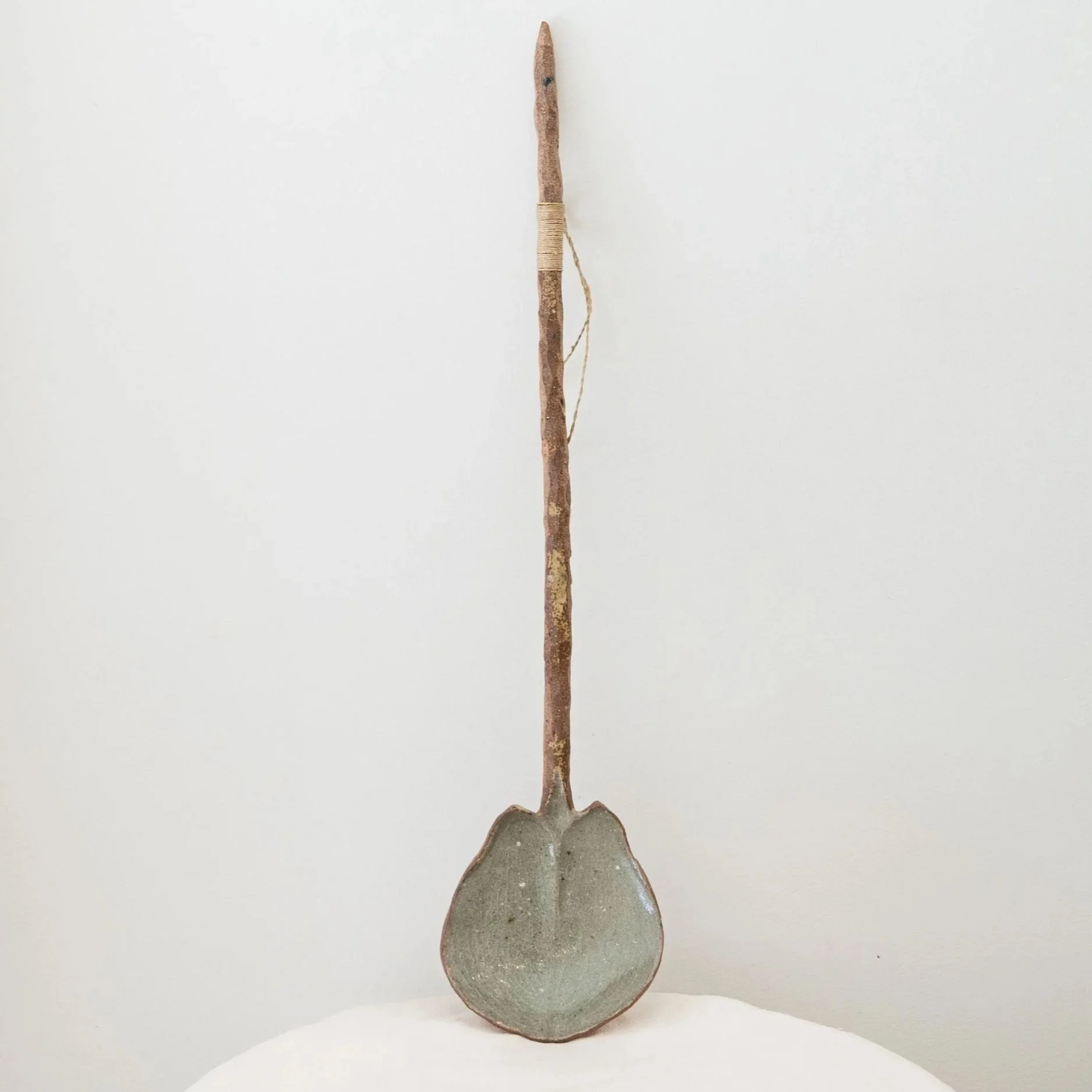 Handmade stoneware large decorative serving spoon by A Galaricha