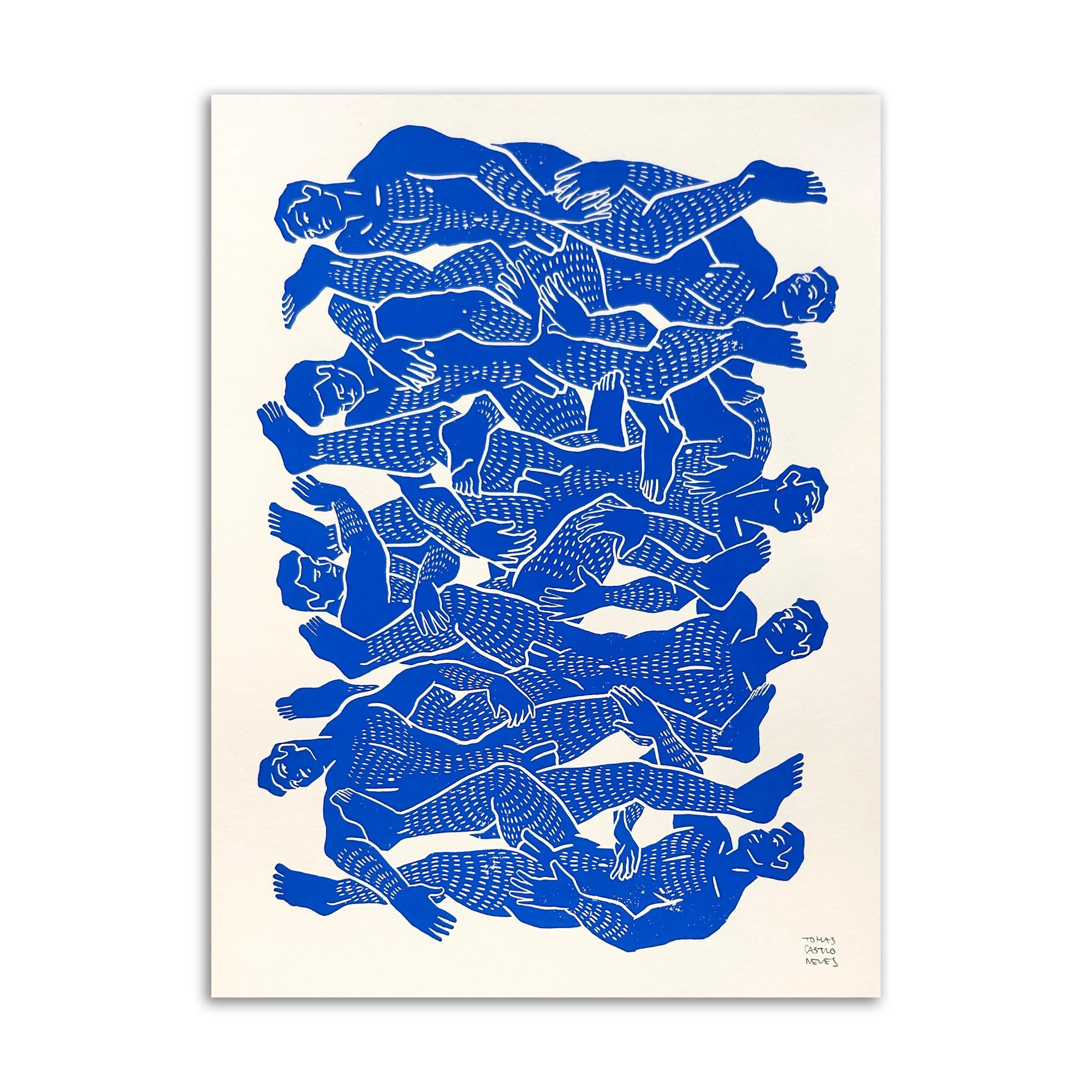 Eight Men – Screenprint by Tomás Castro Neves