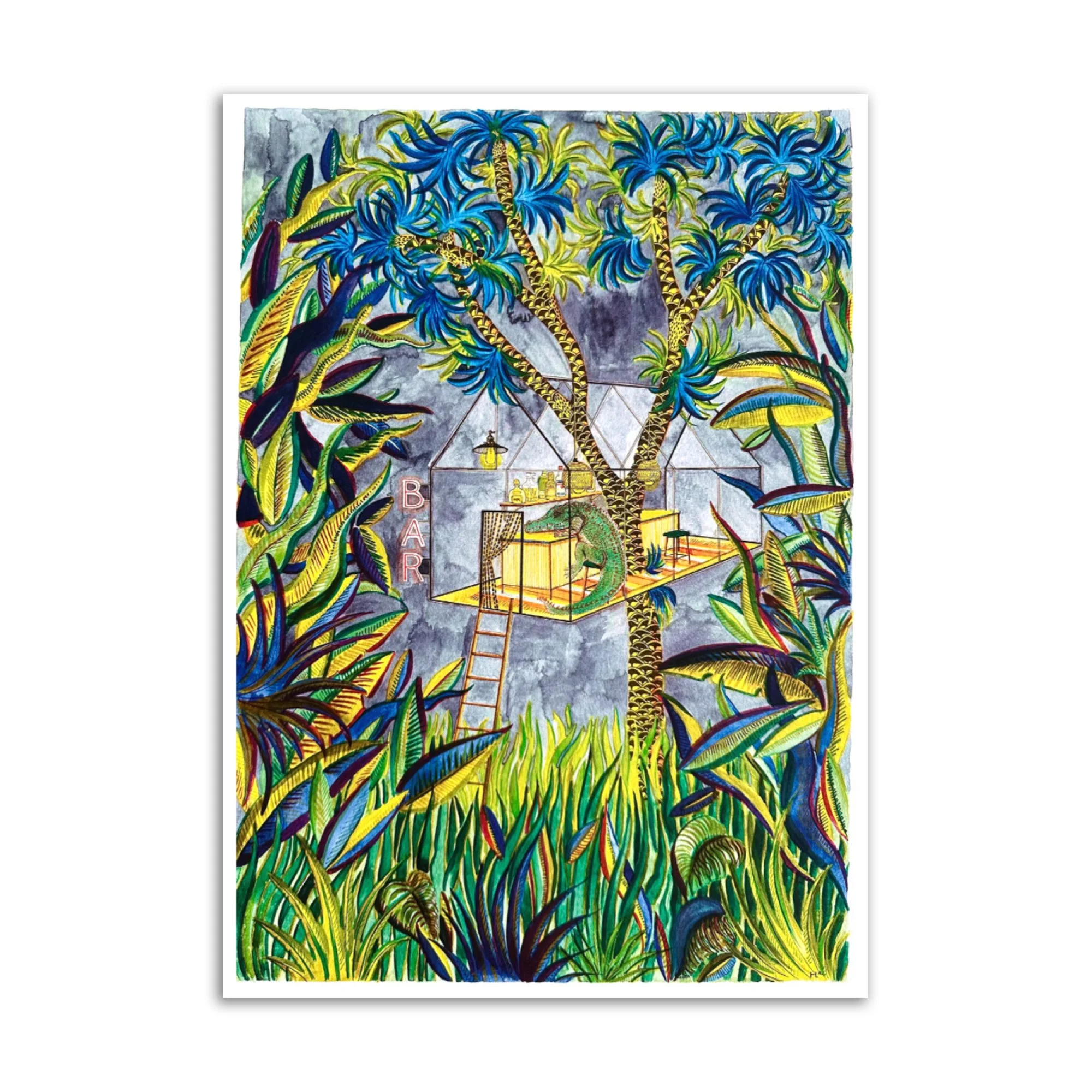 Crocodile , A3 Giclee print by Henriette