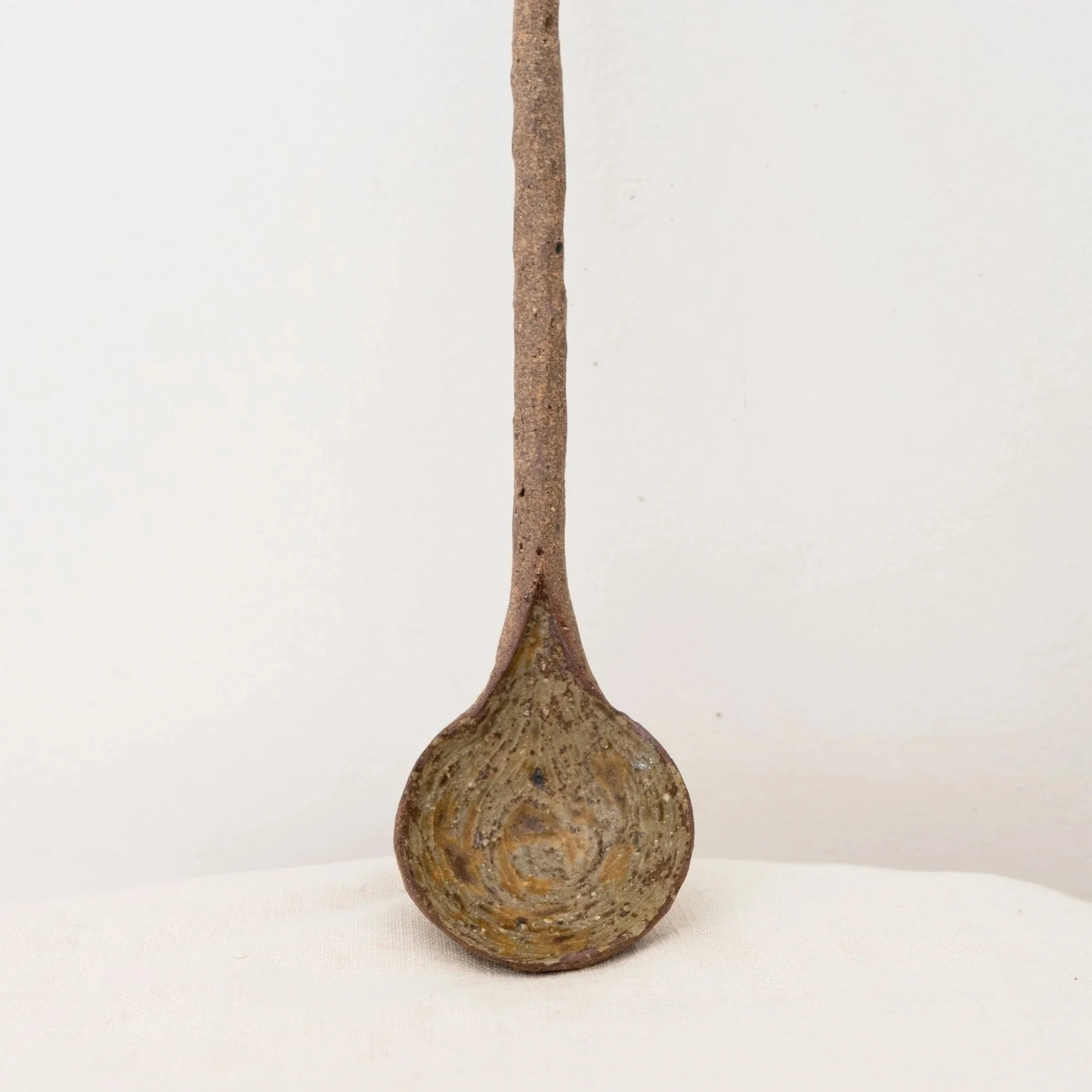Handmade round stoneware spoon by A Galaricha