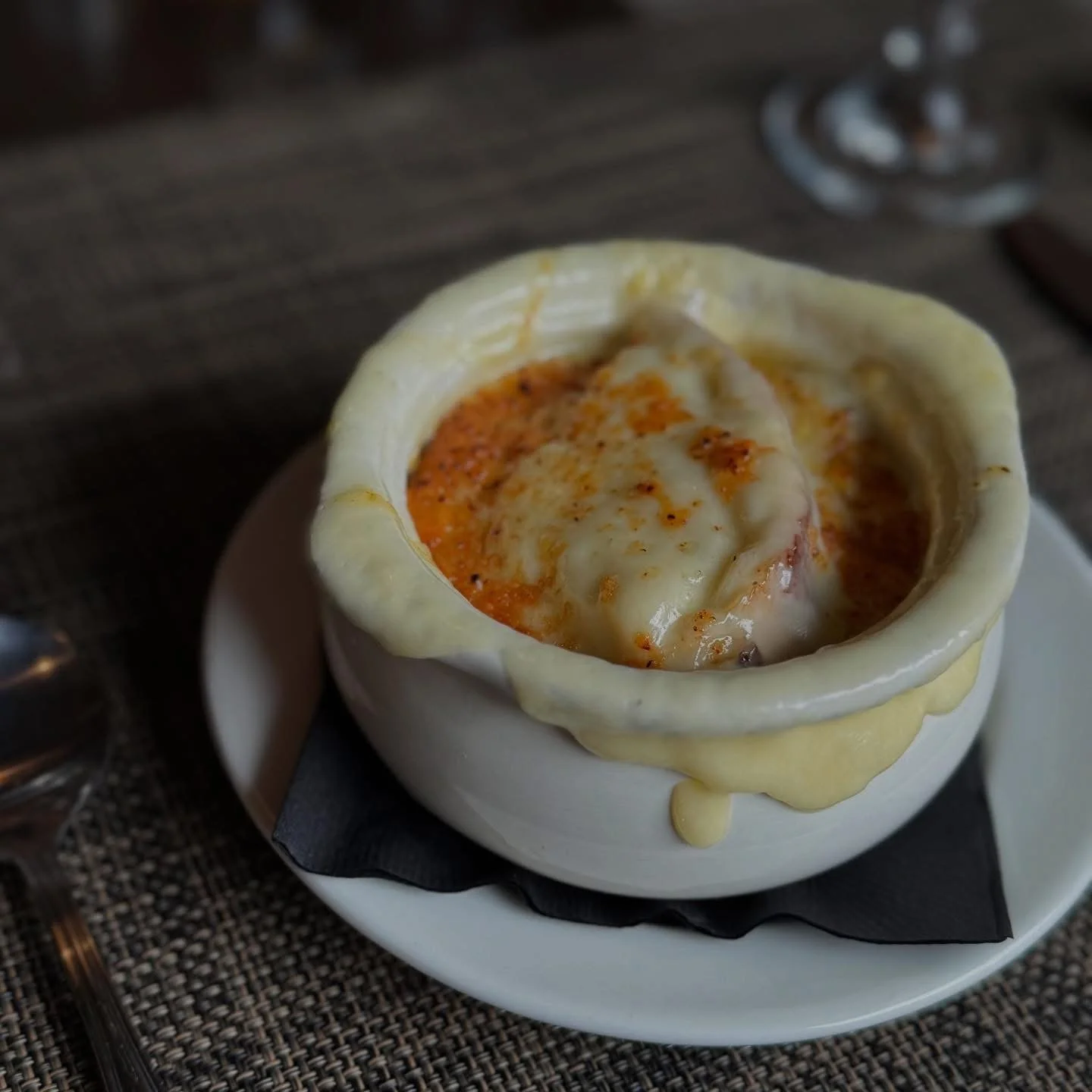 French Onion soup in Mt. Lebanon. The South Hills of Pittsburgh.