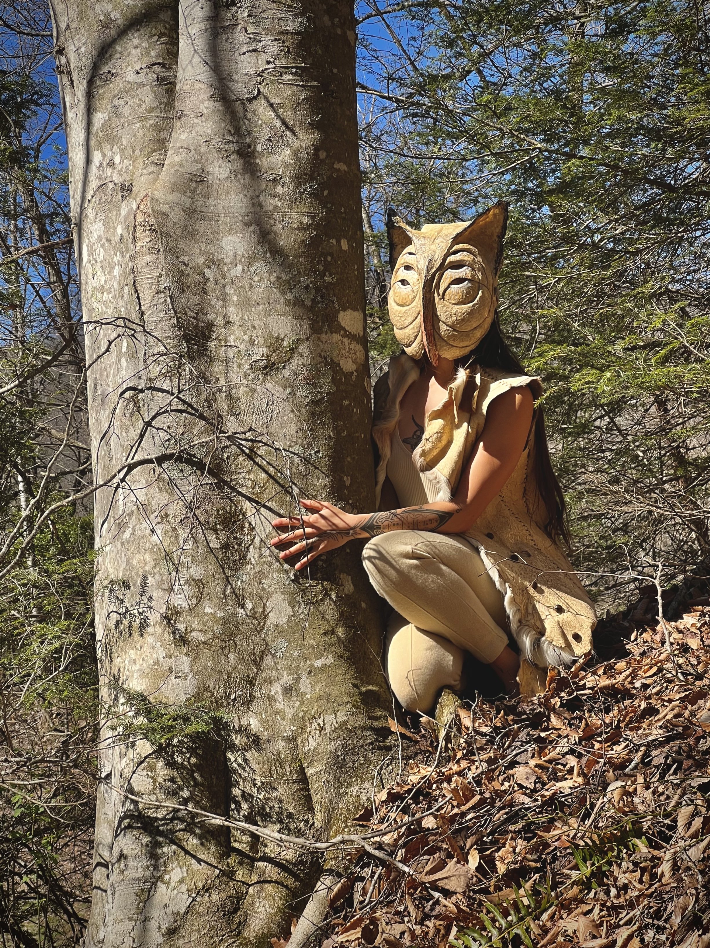 Forest Spirit (2021), flax paper mache
