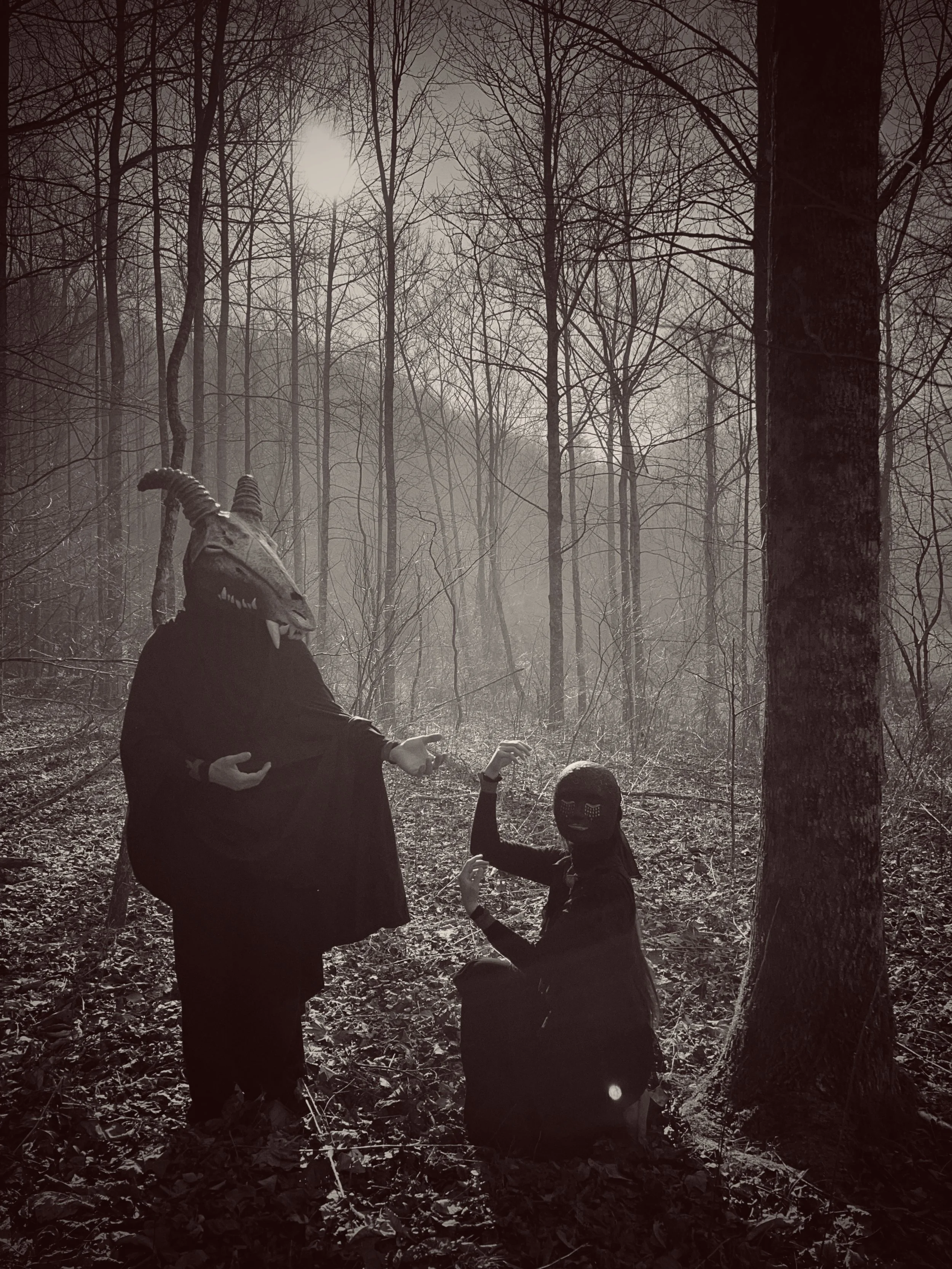 Executioner Mask & Funerary Mask, paper mache, 2022