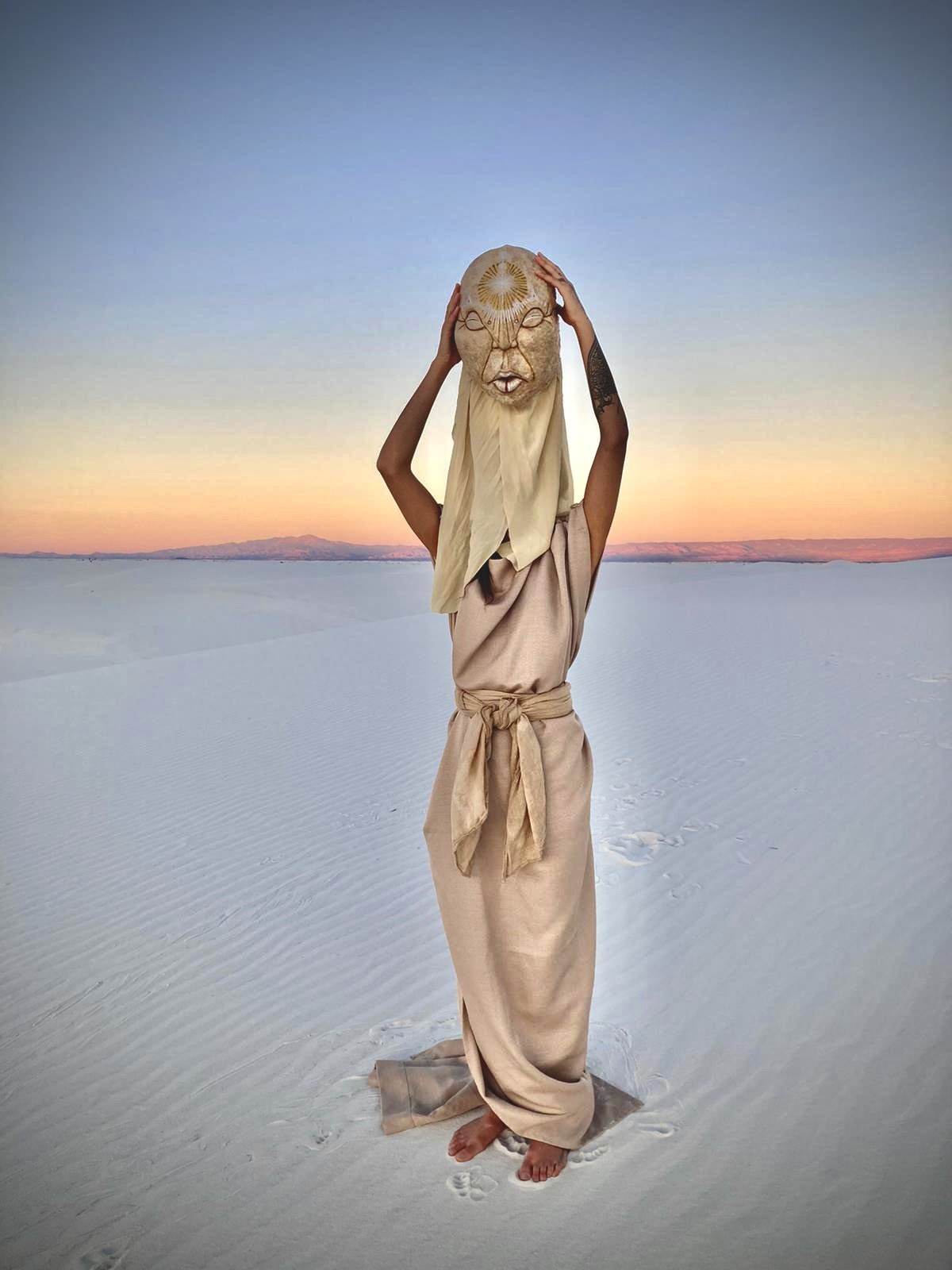 Ancestor (2021), flax paper mache