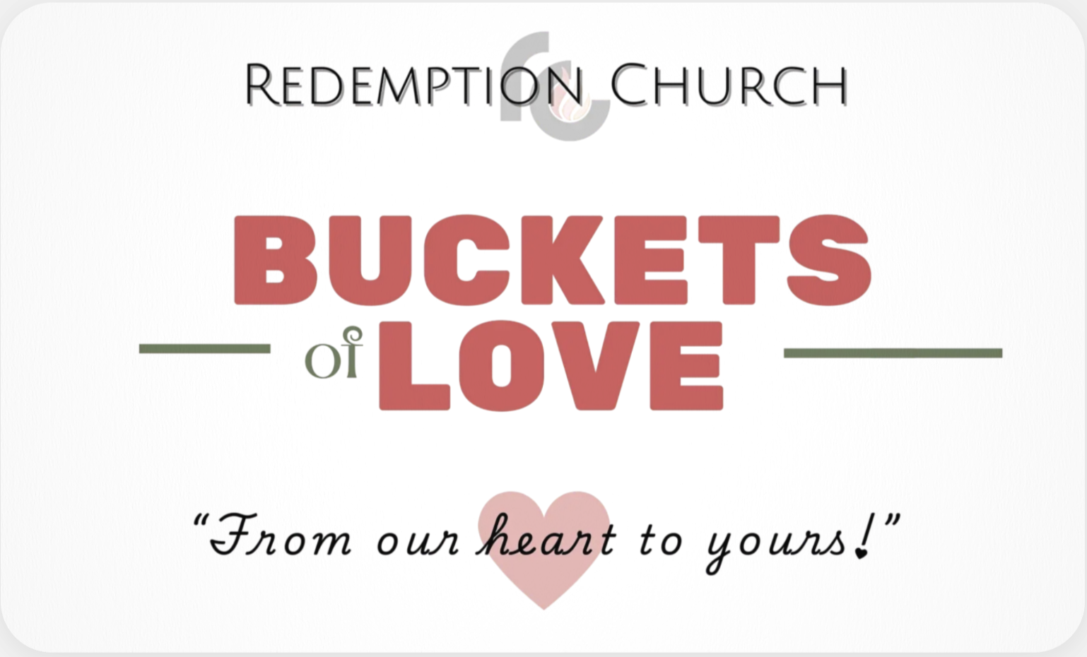 Buckets of Love - food Drop-Off