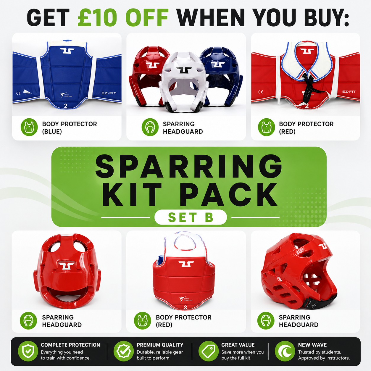 New Wave Student Discount: SET B- Sparring Pack
