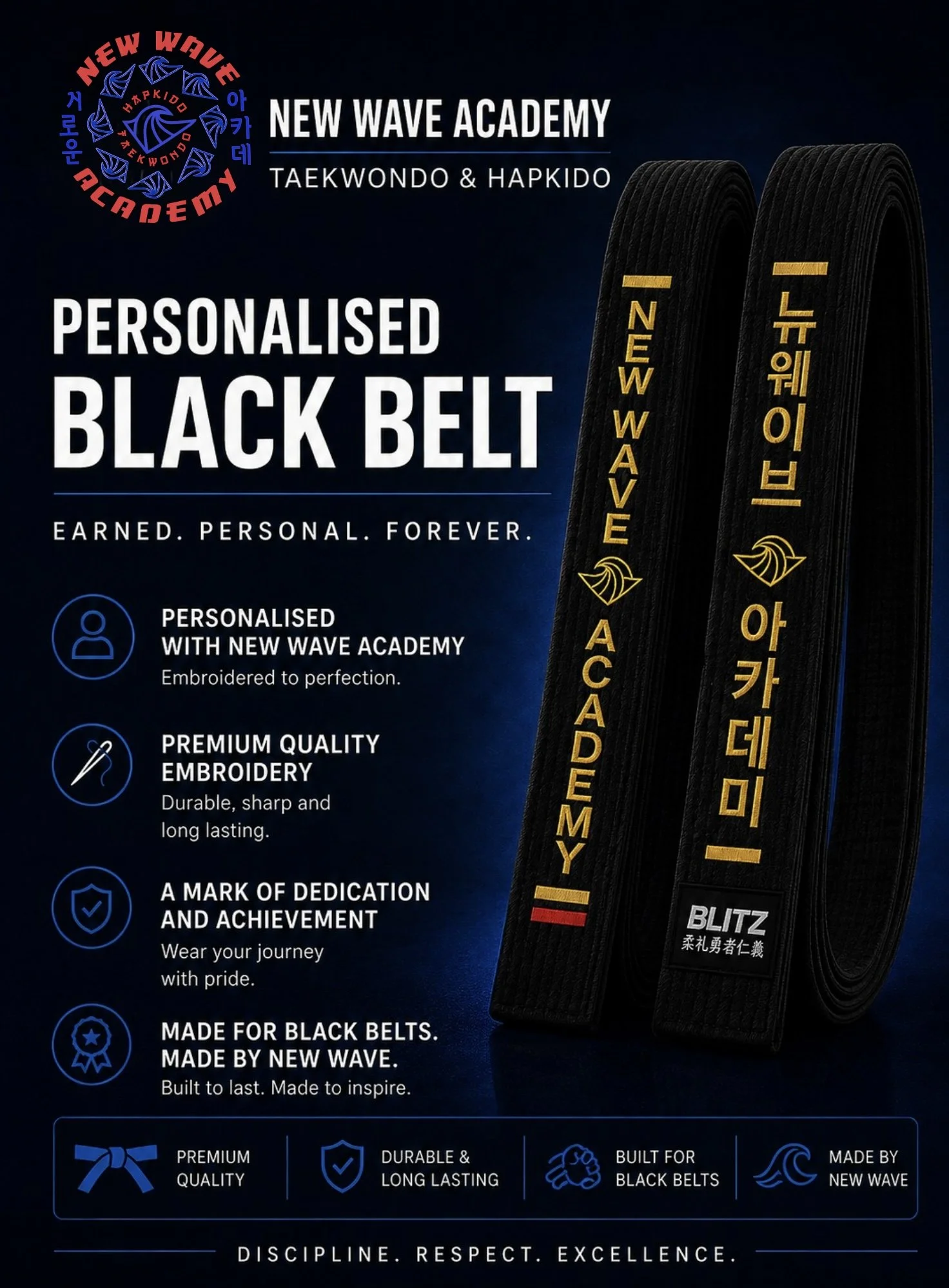 COMING SOON! New Wave Academy Black Belt