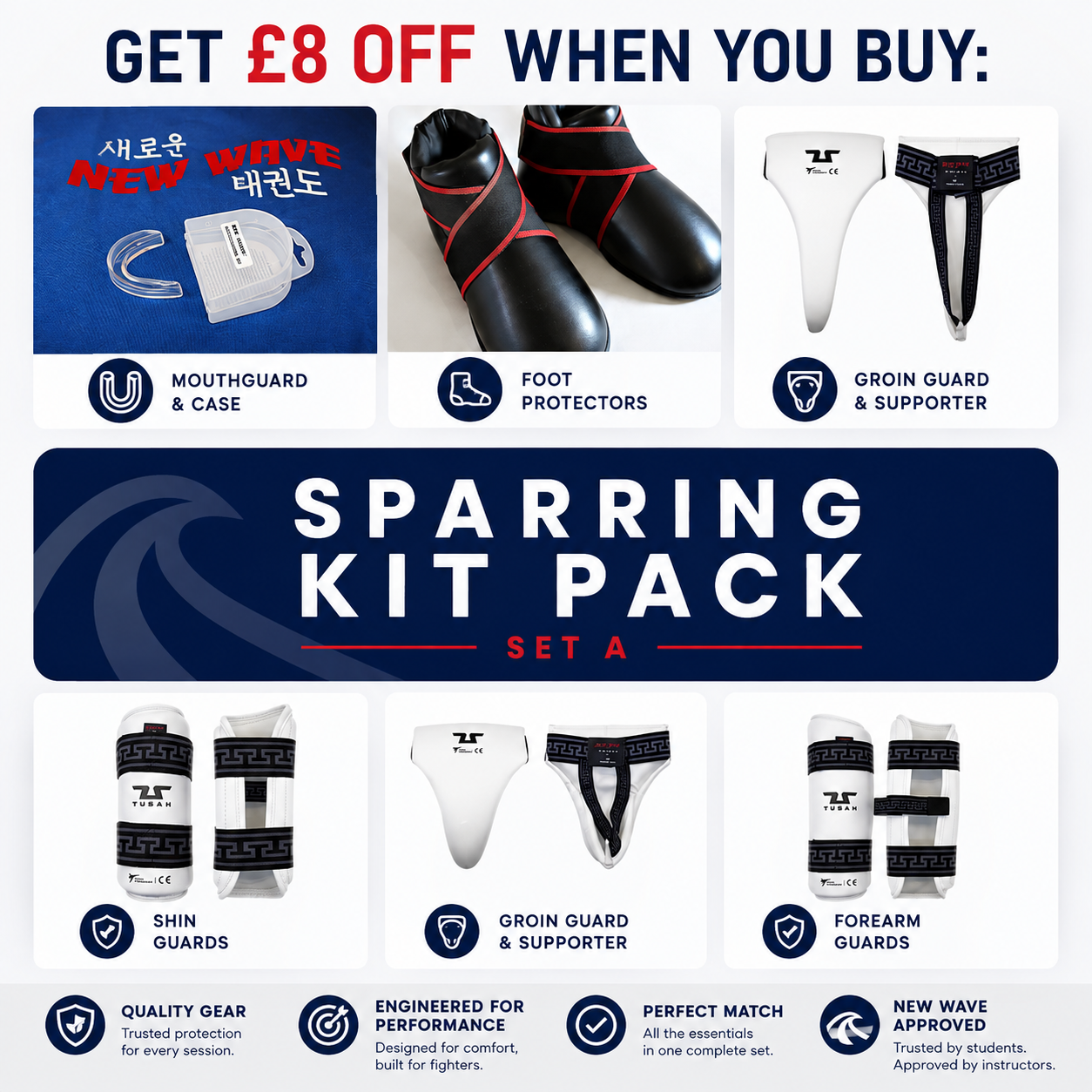 New Wave Student Discount: SET A- Sparring Pack