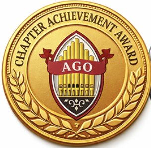 Gold Achievement Award for San Jose AGO Chapter's excellence in programming and outreach