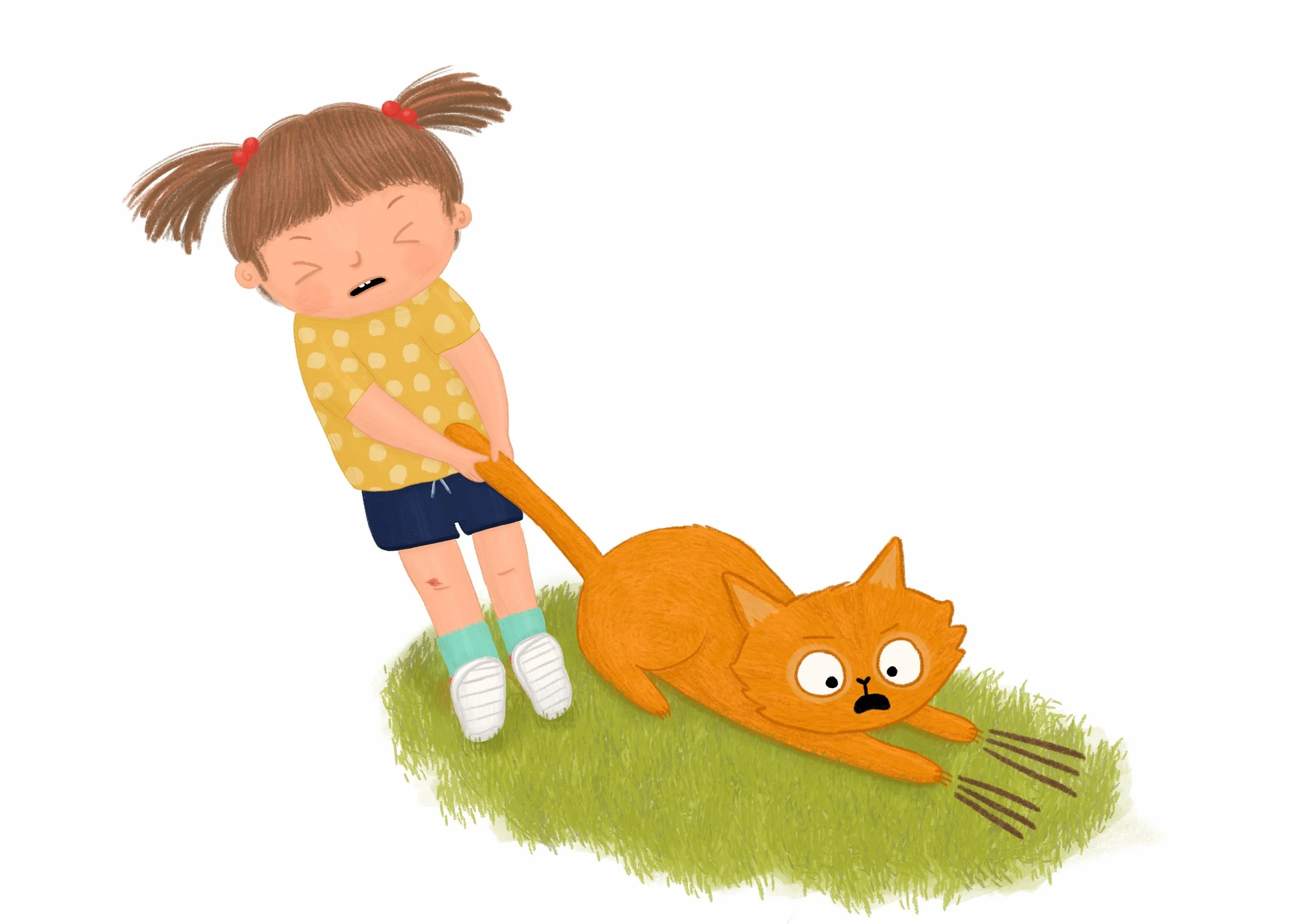 Hello Cat Whats Your Story? Poor cat getting dragged by a little girl who only wants a pet!