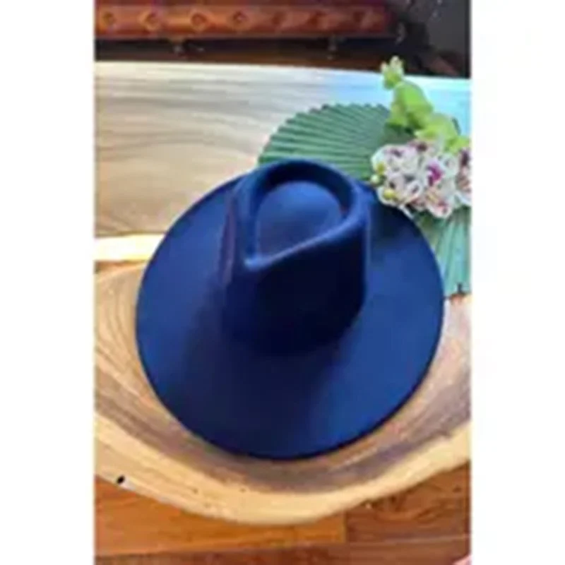 "The Royal" Unisex Royal Blue Wide Brim Vegan Felt Rancher Hat