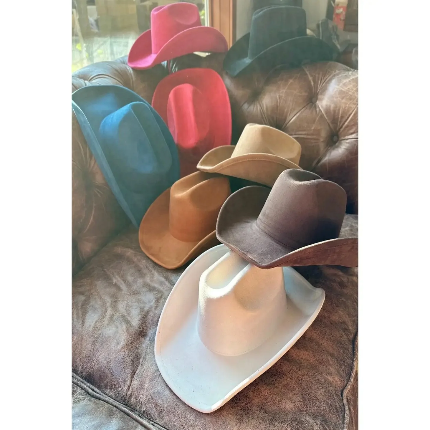 Unisex Vegan Suede Cattleman Cowboy Hat