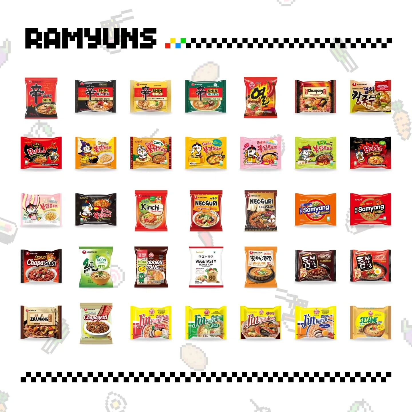 Here are our ramyun and topping lists! We will be soft opening on next week. We'd love for you to come and enjoy some delicious Korean ramyun with us!