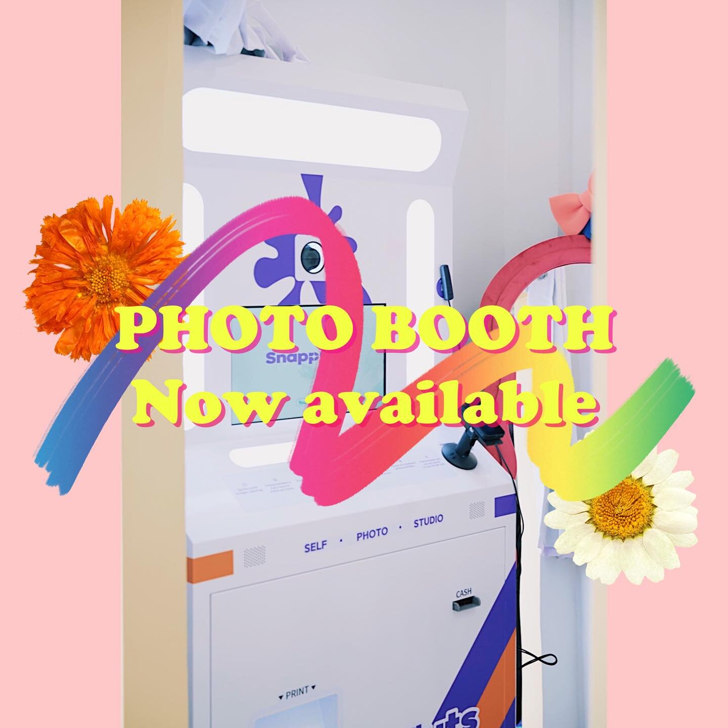 Say cheese and strike a pose! 📸 Our new photo booth is now available. Come and check it out! #PhotoBoothFun