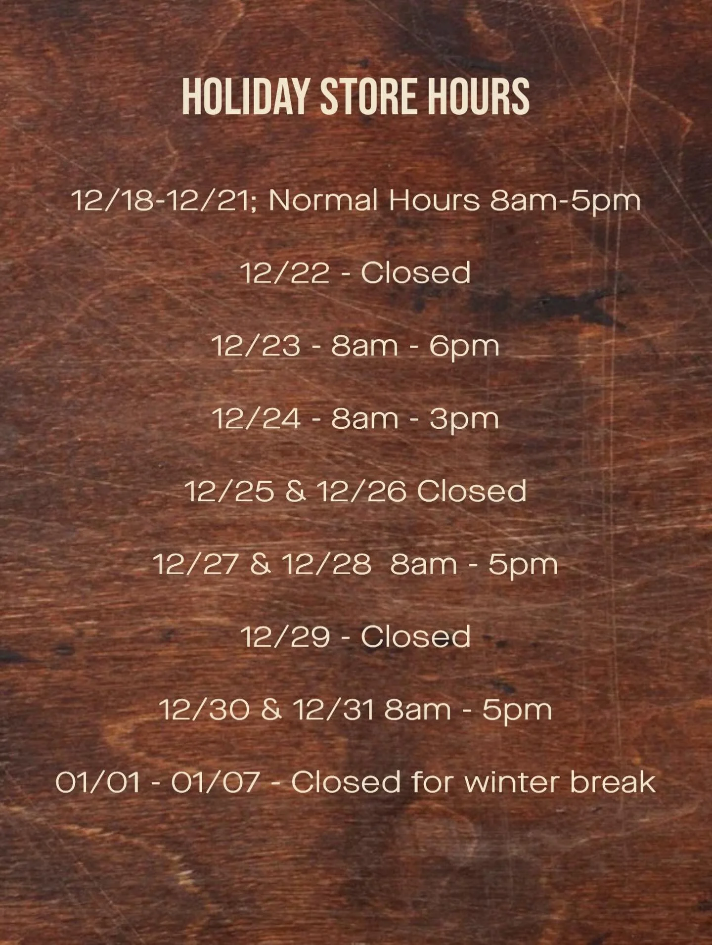 Open for all your Holiday sweets and carbs!
Reminder - Preorders close this Friday!
https://www.thecolumbiabakehouse.com/shop