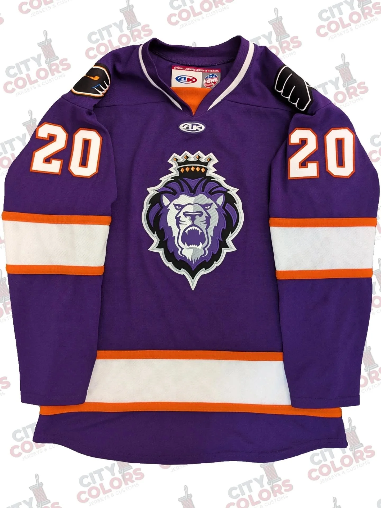 Some ECHL love with a Reading Royals jersey customized with a two-layer stacked numbering kit of Broomall, PA native Austin Master. Master played four seasons of D3 hockey at Stevenson University (Md.) before joining the Royals in 2023.
#customjerse
